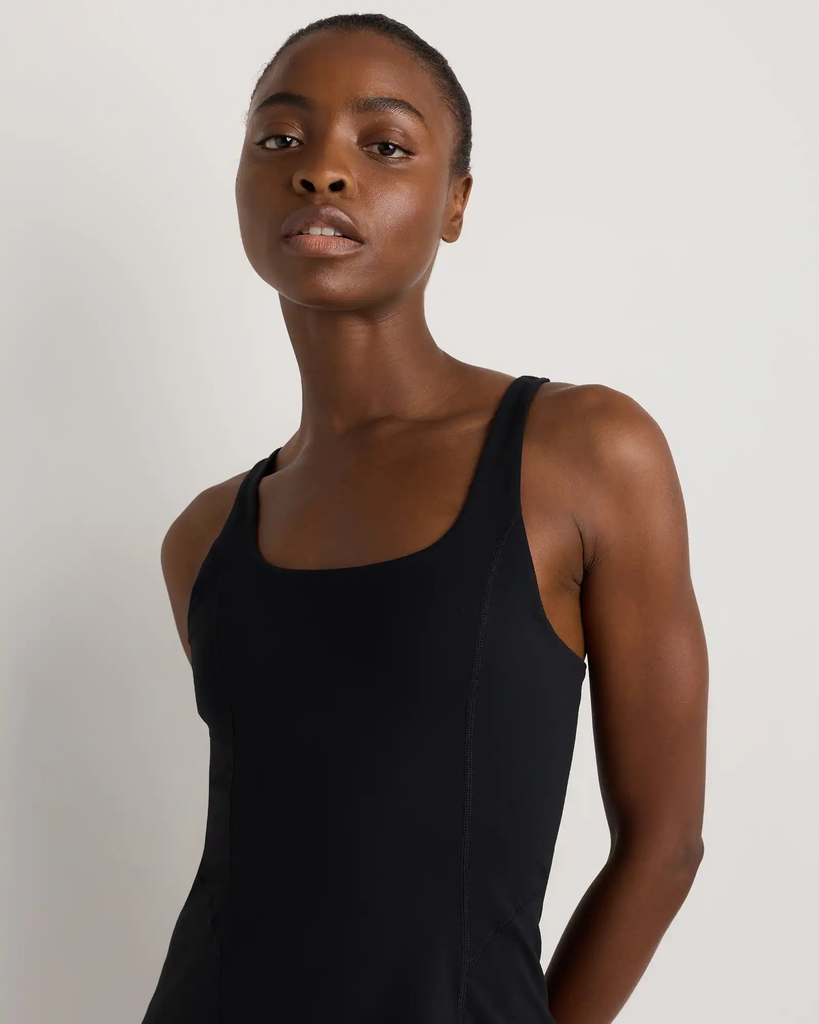 Power-Up Square Neck Dress