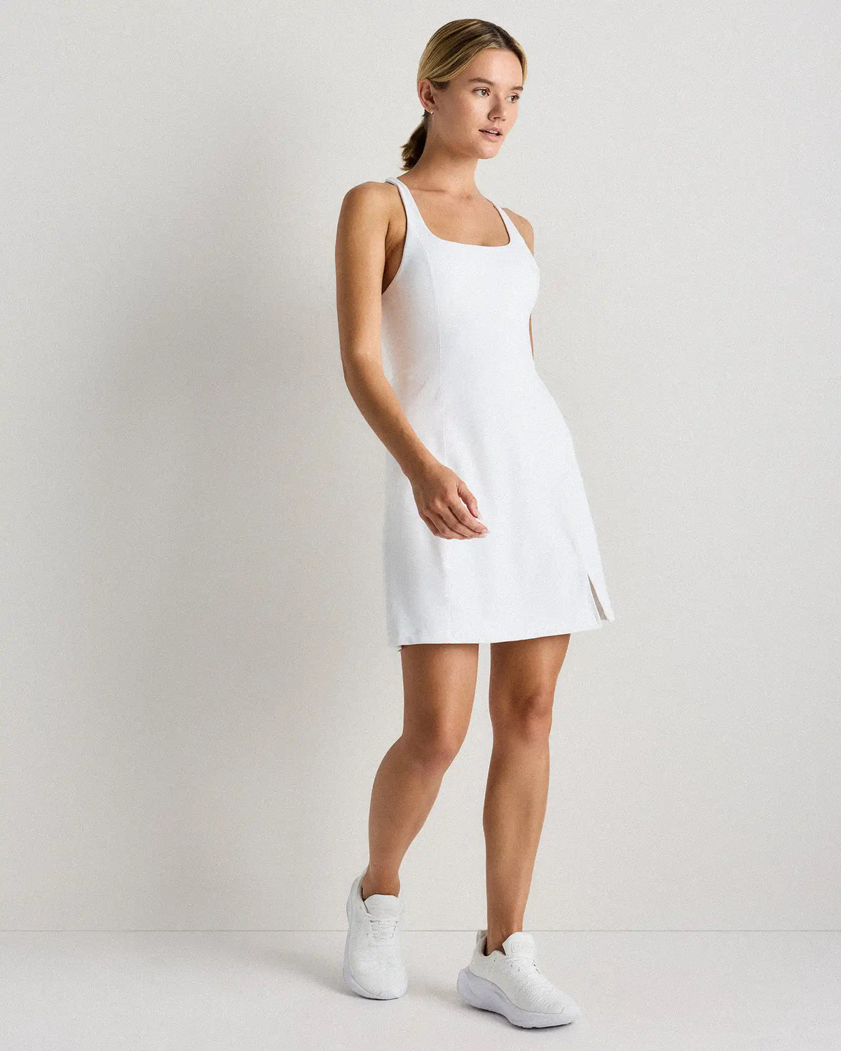 Power-Up Square Neck Dress
