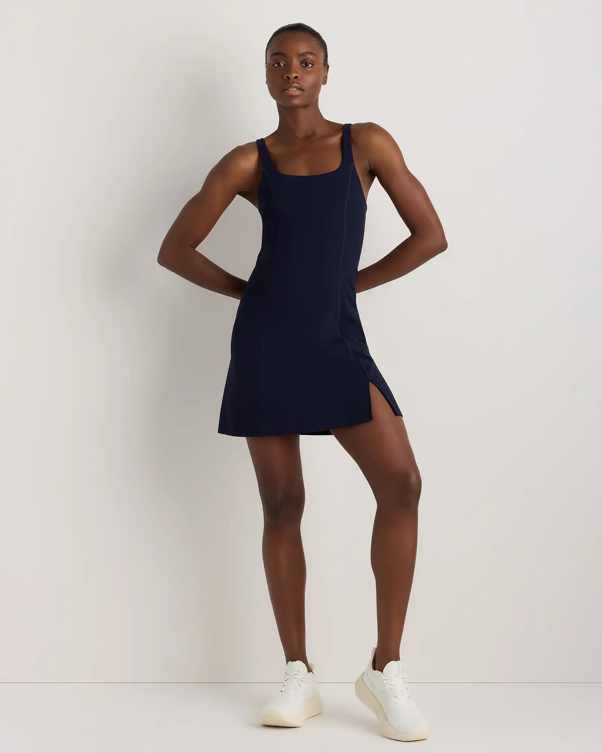 Power-Up Square Neck Dress