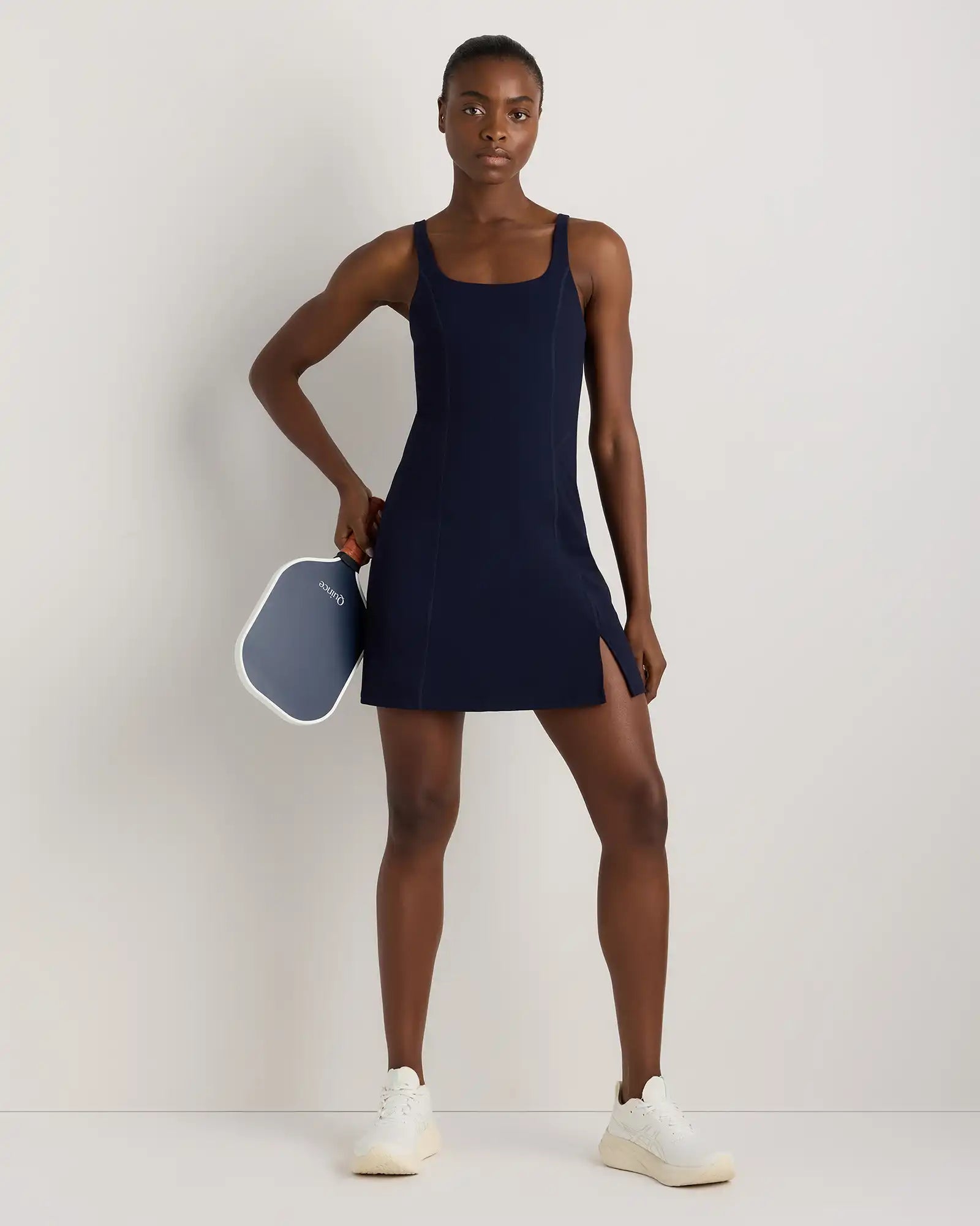 Power-Up Square Neck Dress
