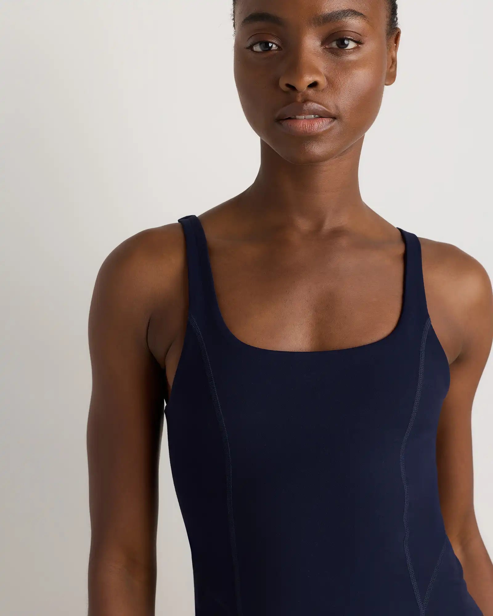 Power-Up Square Neck Dress