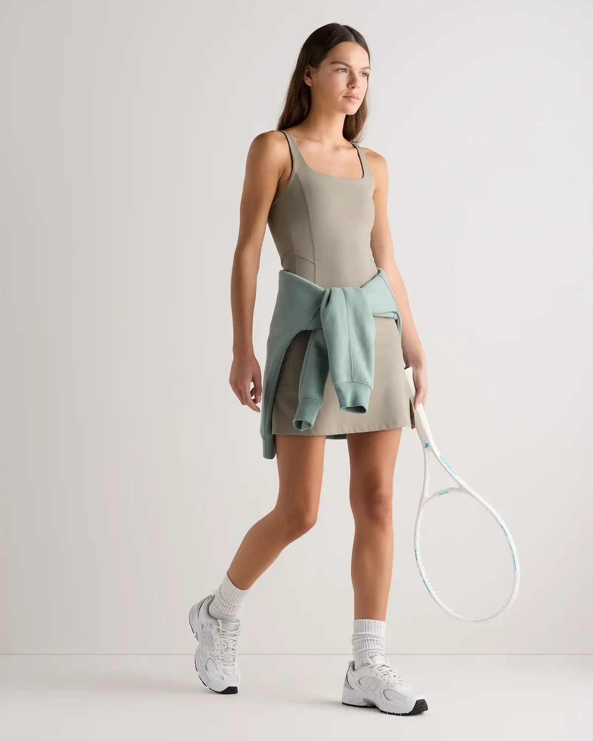 Power-Up Square Neck Dress