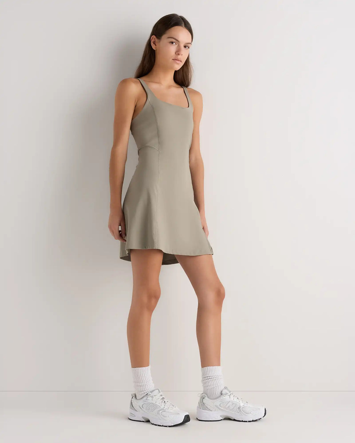 Power-Up Square Neck Dress