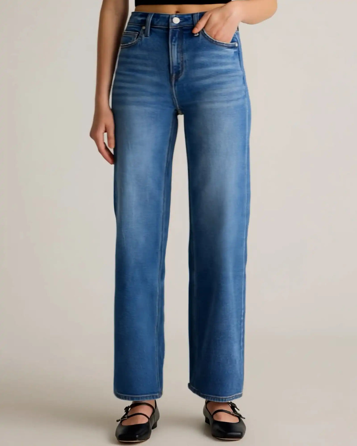 Bella Stretch Relaxed Straight Jeans