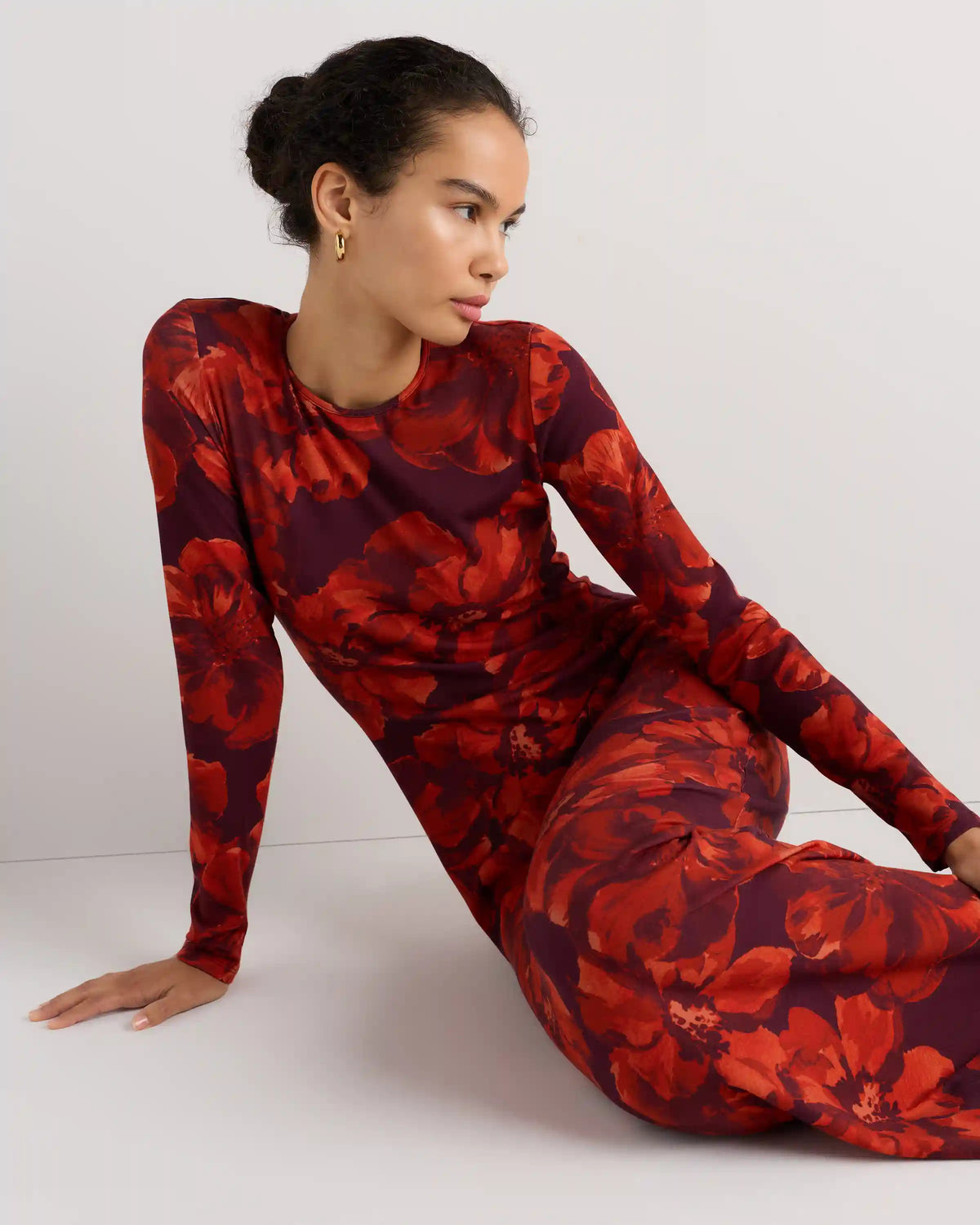 Long Sleeve Knit Maxi Dress