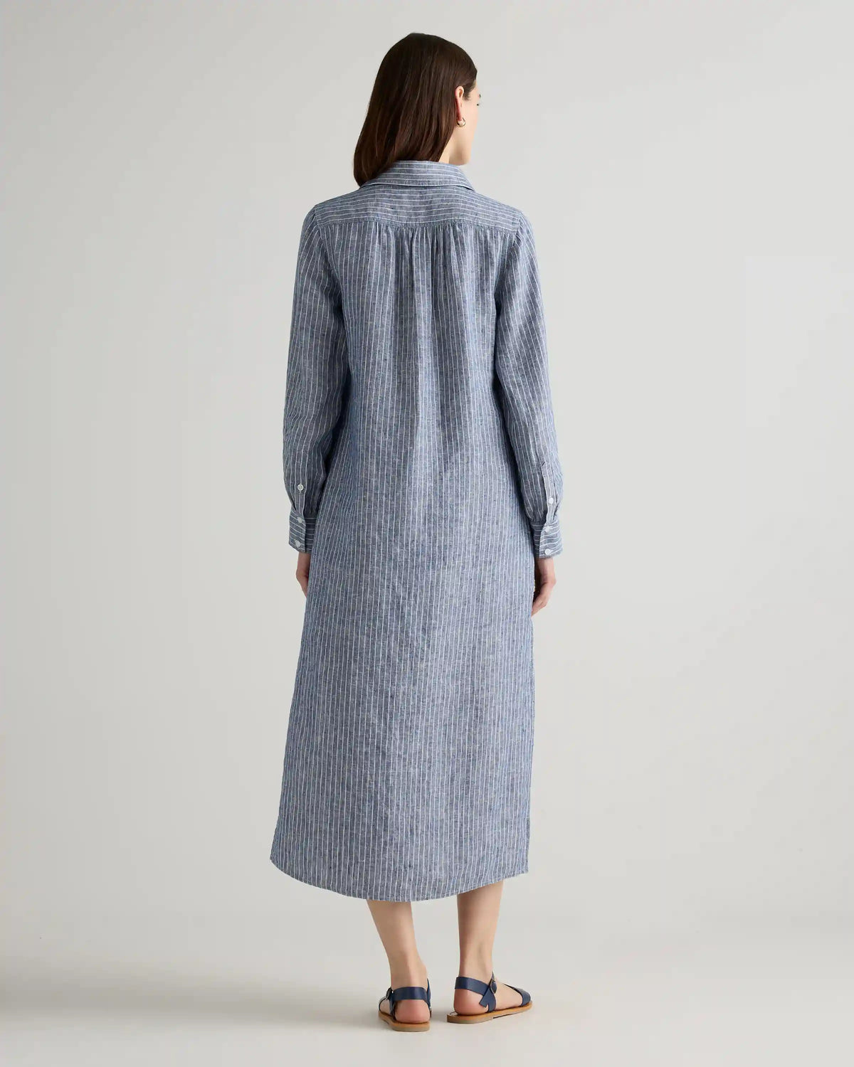 100% European Linen Popover Maxi Dress