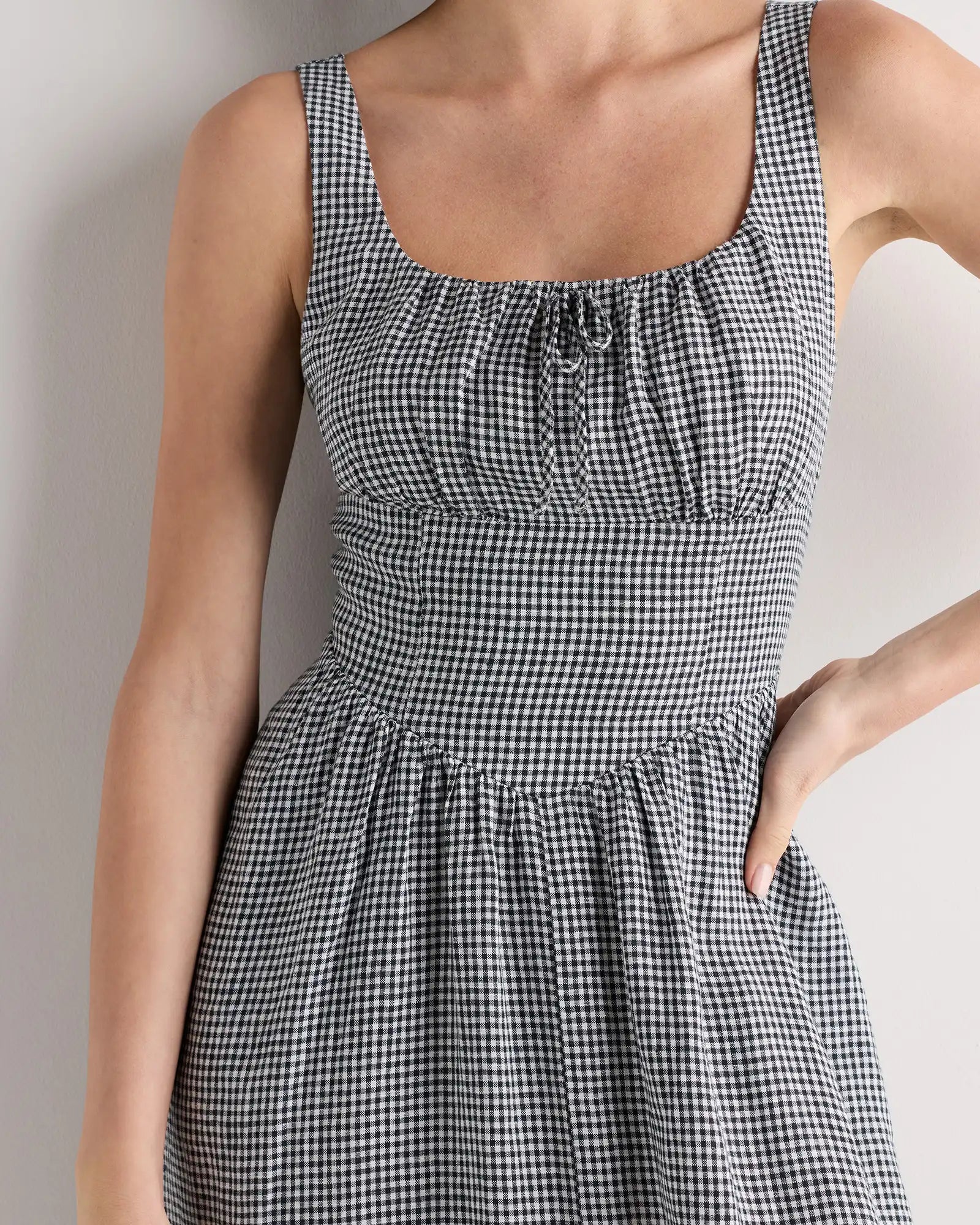 100% European Linen Corset Midi Dress