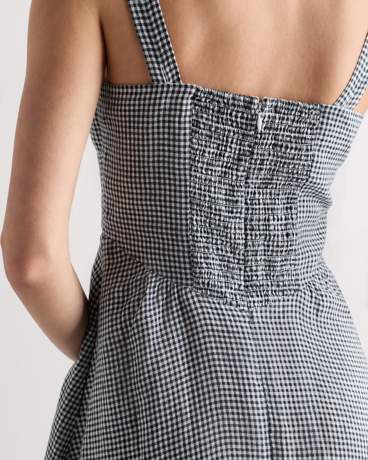 100% European Linen Corset Midi Dress