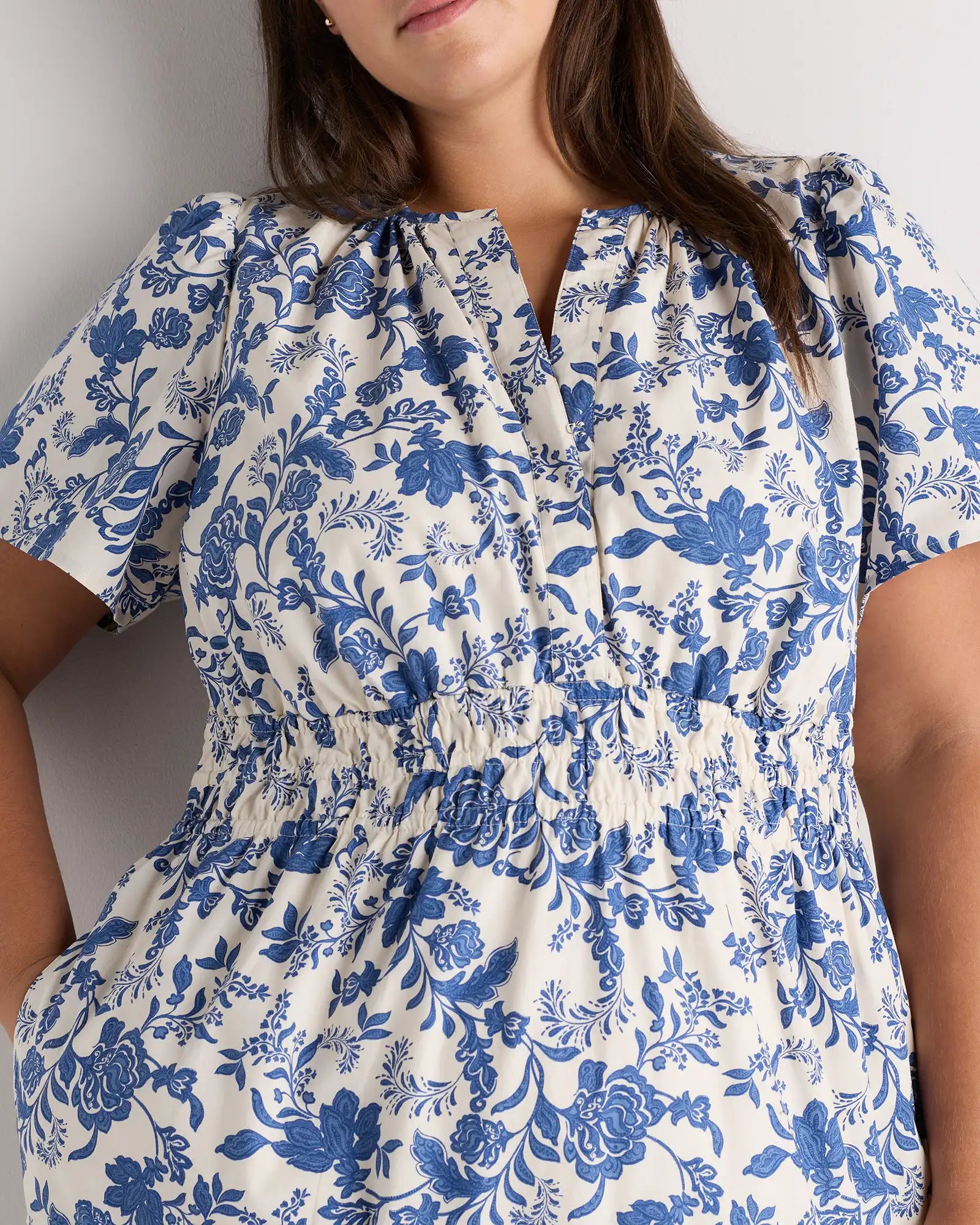 100% Organic Cotton Poplin Tiered Maxi Dress