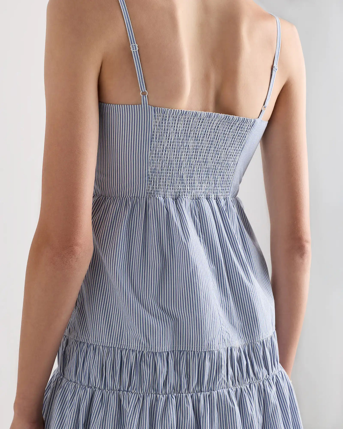 100% Organic Cotton Poplin Spaghetti Strap Maxi Dress