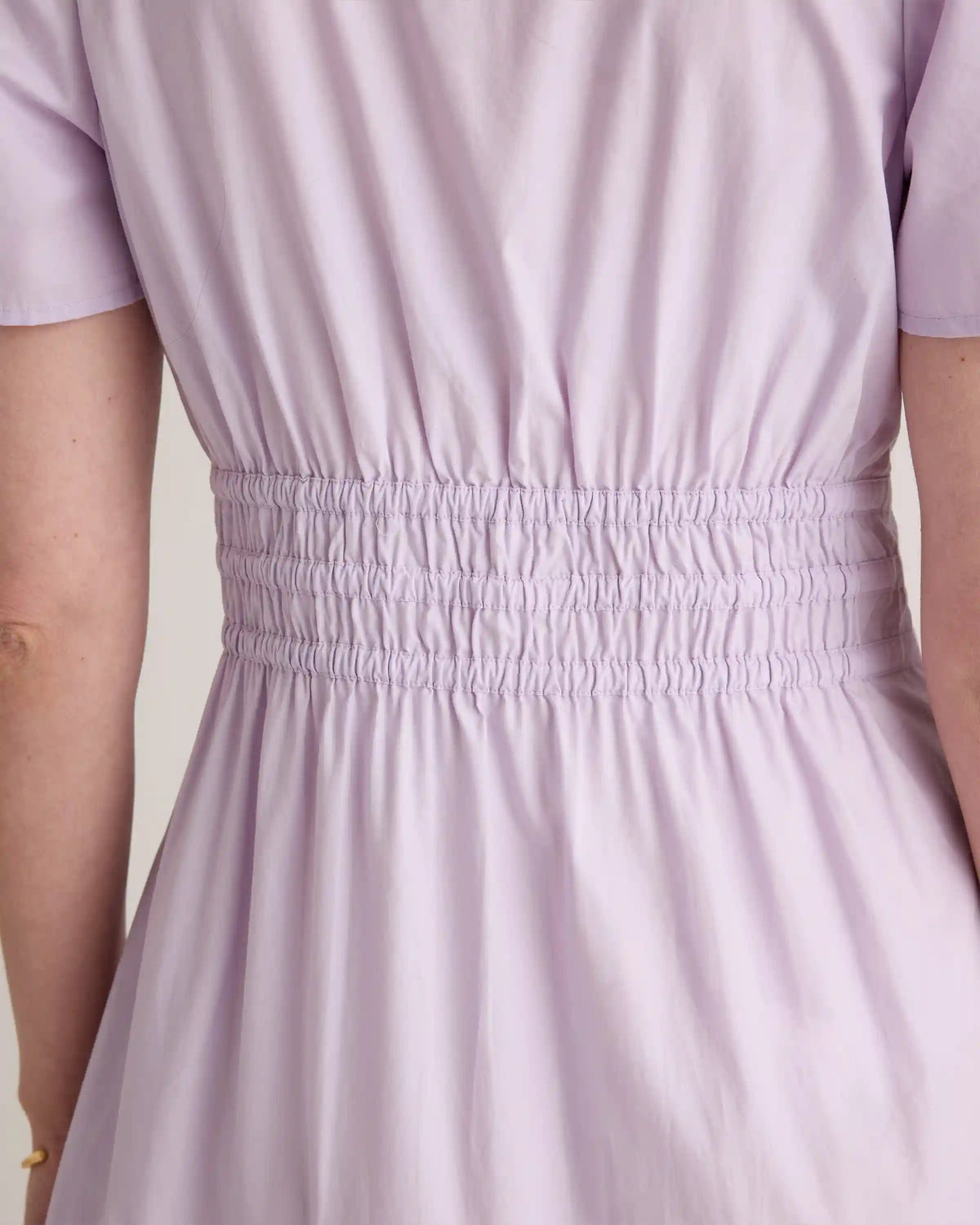100% Organic Cotton Poplin Tiered Maxi Dress