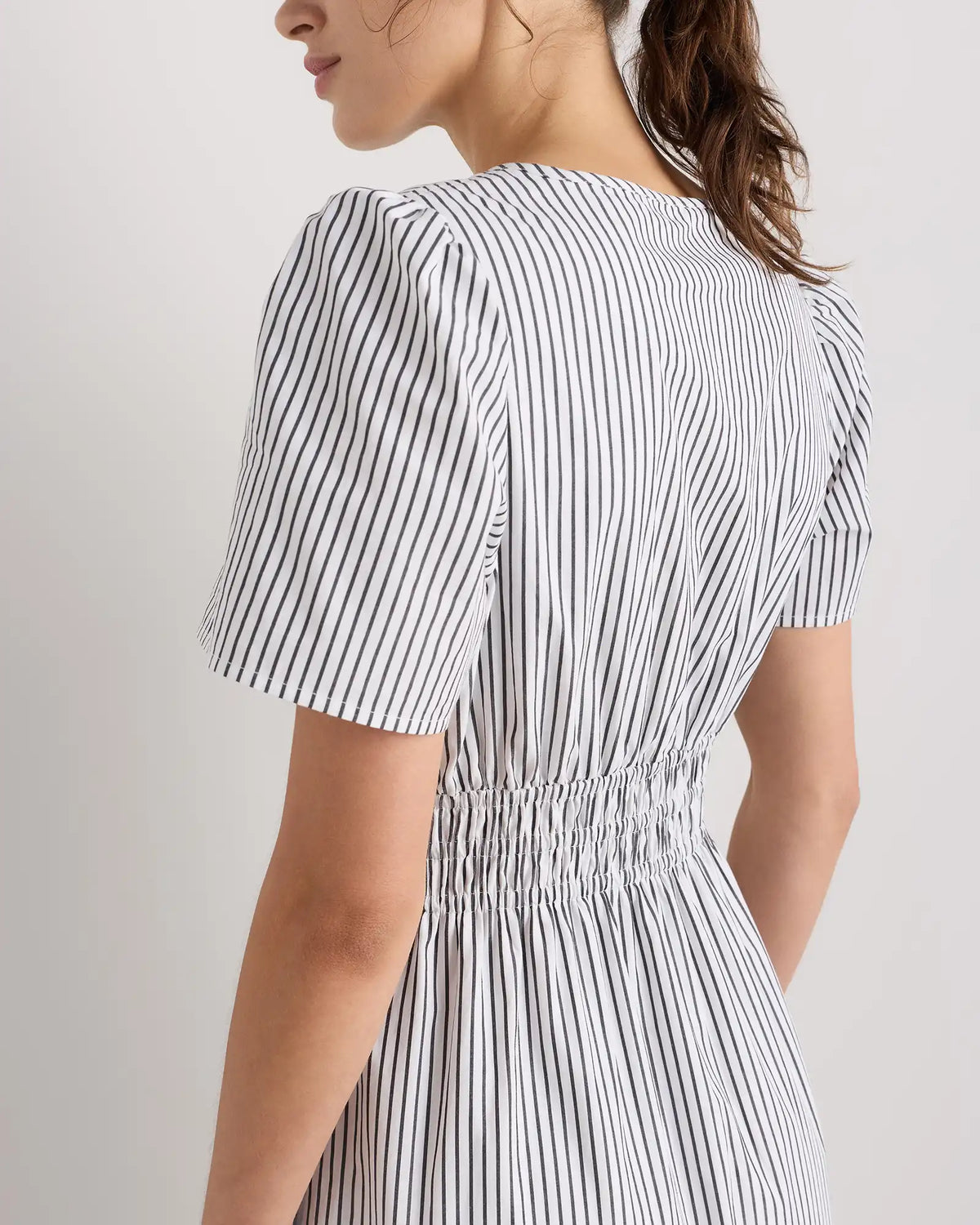 100% Organic Cotton Poplin Tiered Maxi Dress