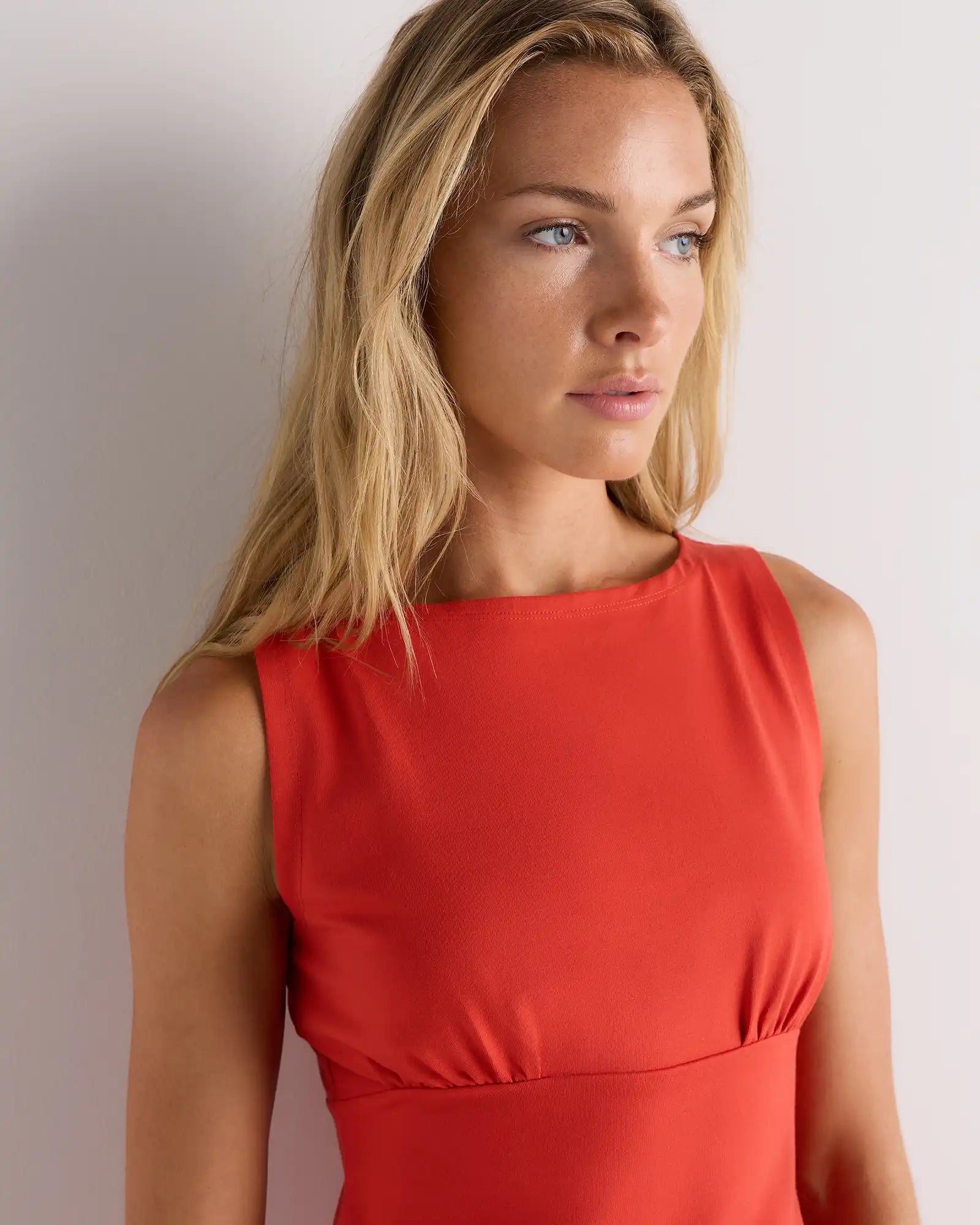 Organic Stretch Jersey Drop Waist Mini Dress
