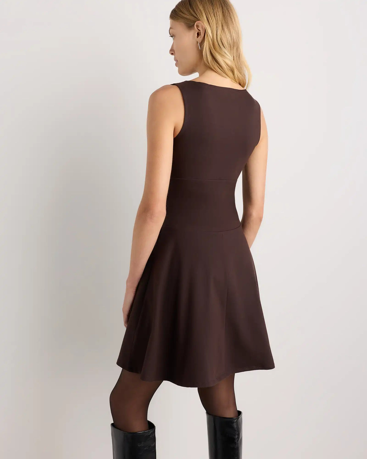 Organic Stretch Jersey Drop Waist Mini Dress