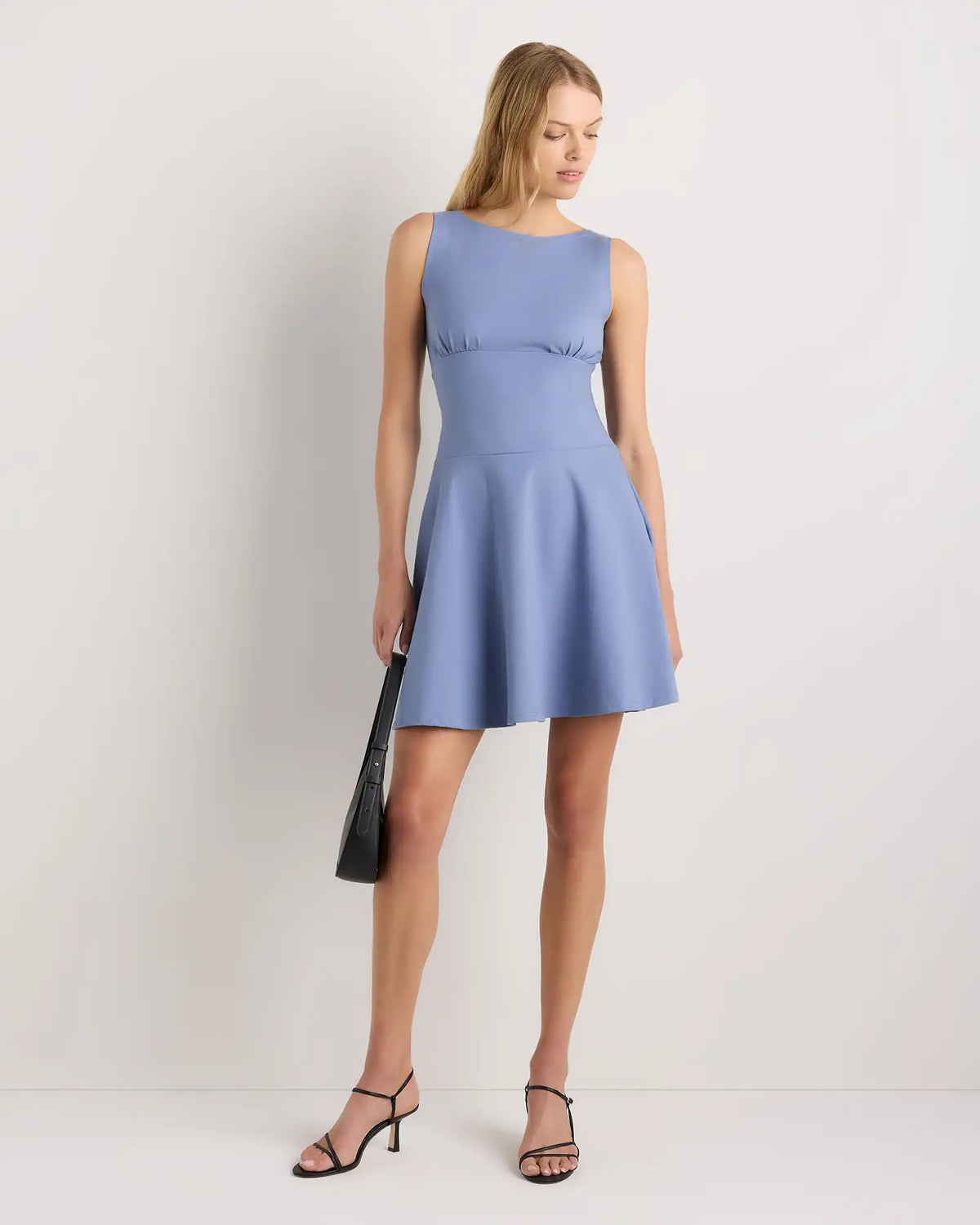 Organic Stretch Jersey Drop Waist Mini Dress