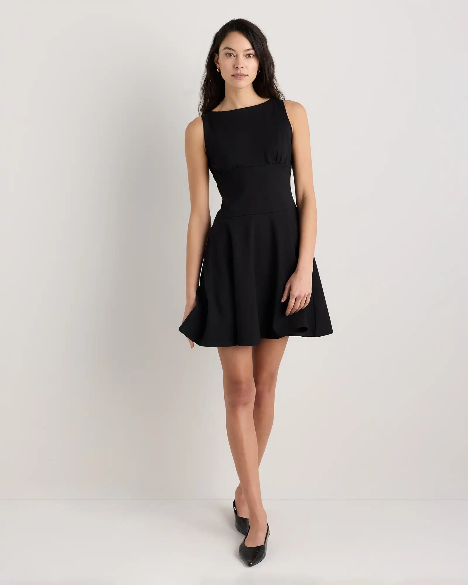 Organic Stretch Jersey Drop Waist Mini Dress