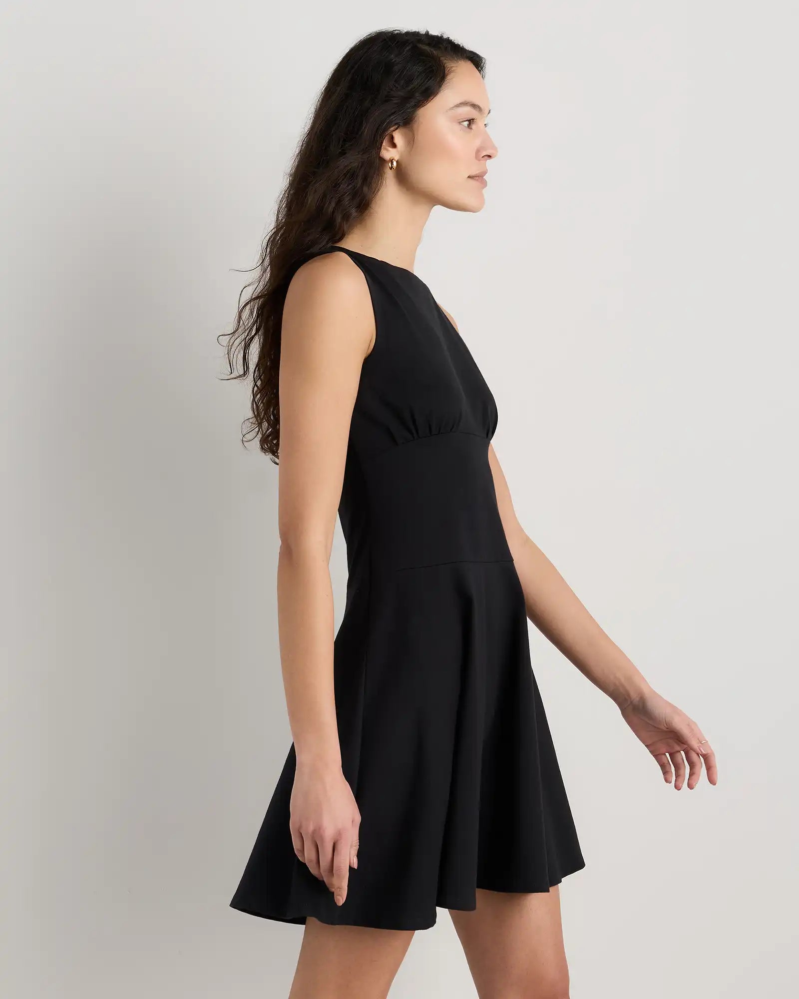 Organic Stretch Jersey Drop Waist Mini Dress