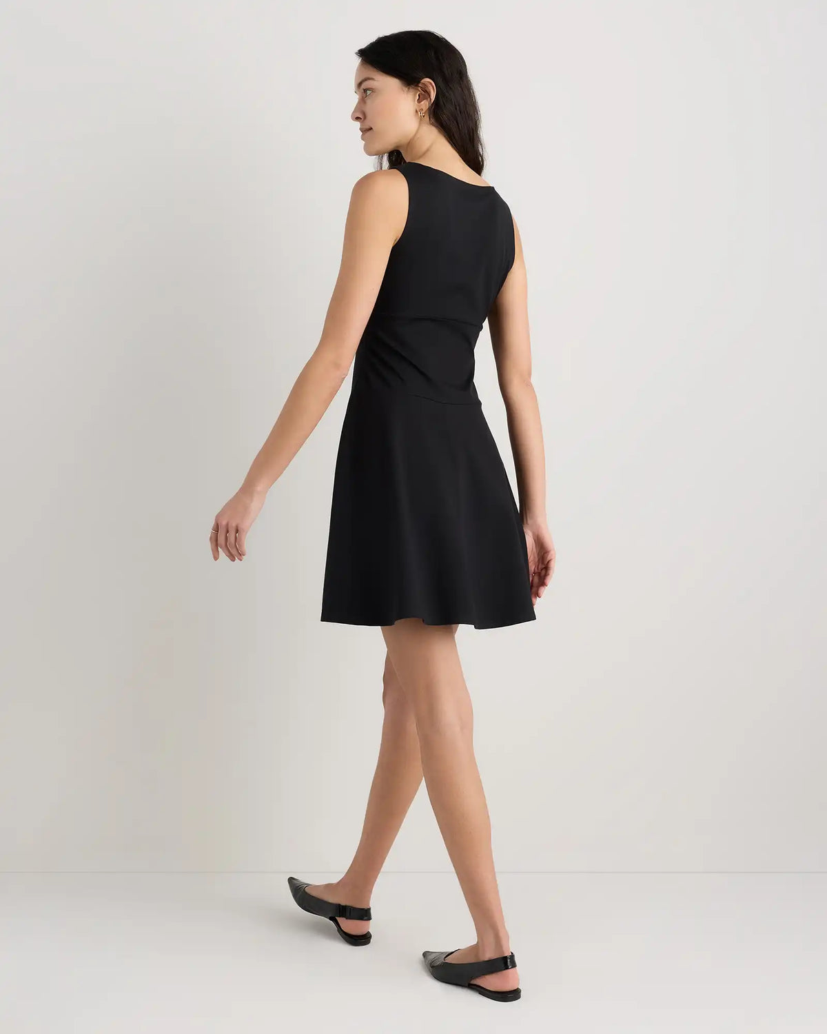 Organic Stretch Jersey Drop Waist Mini Dress