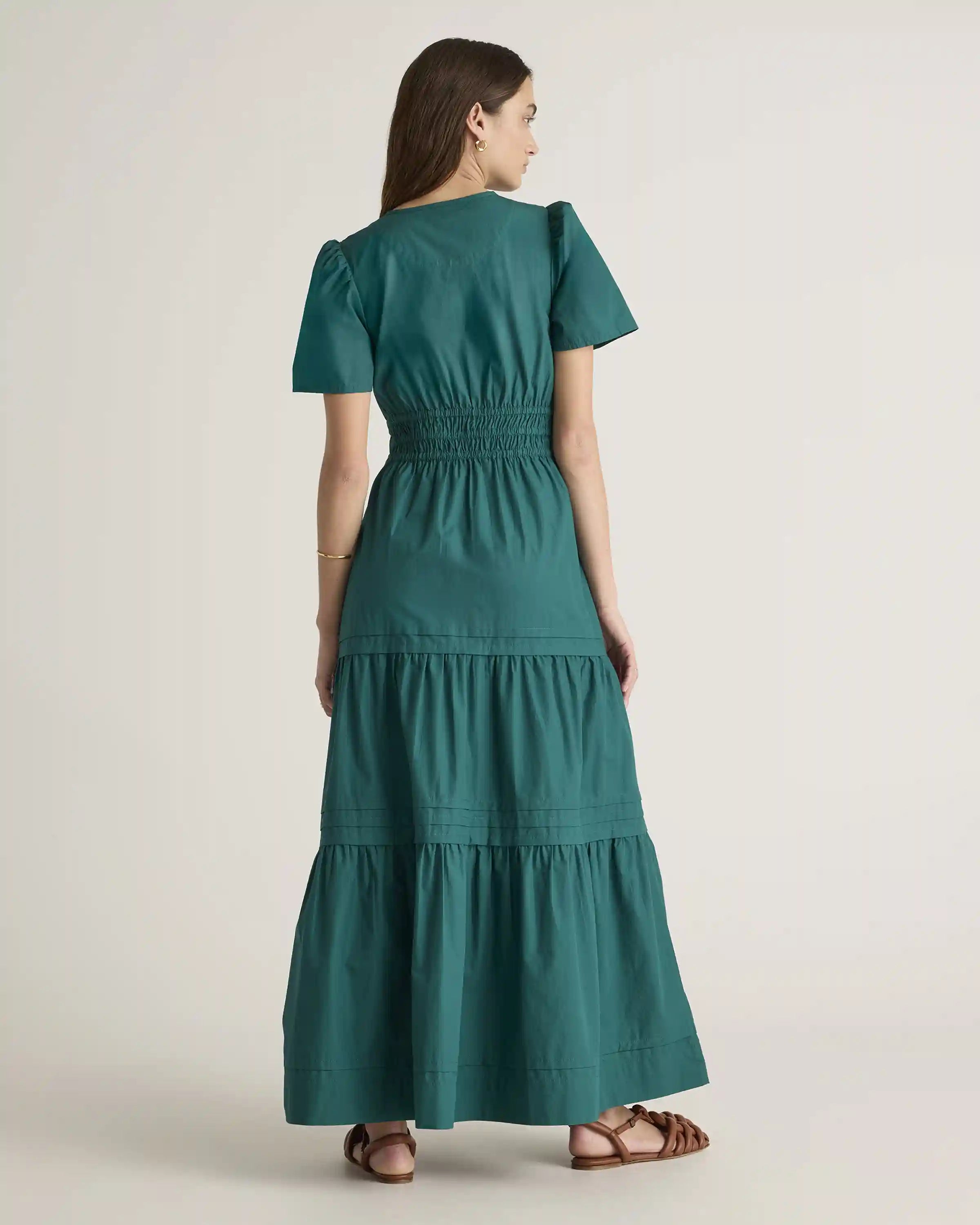 100% Organic Cotton Gauze Tiered Maxi Dress