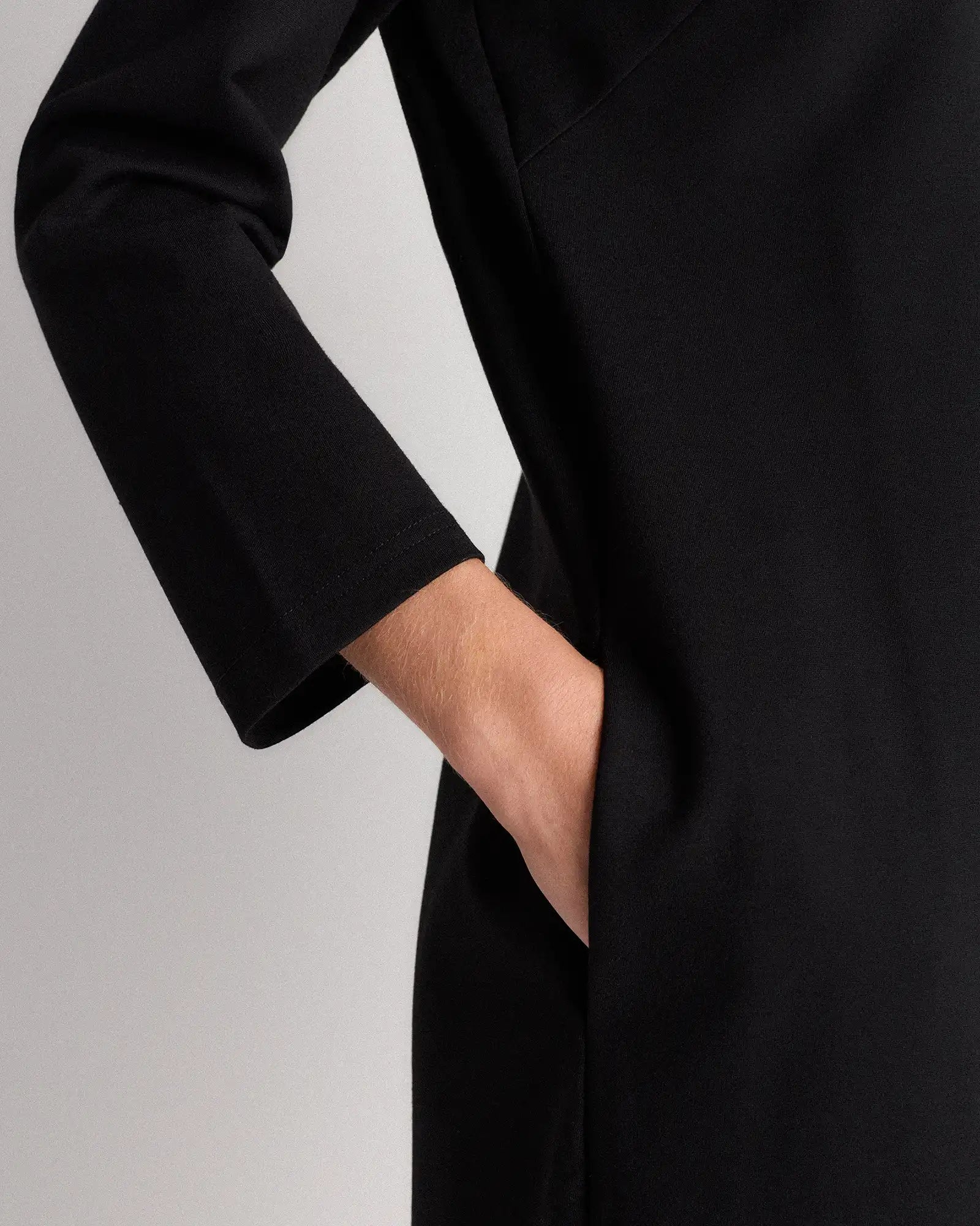 Ultra-Stretch Ponte Split Neck Mini Dress