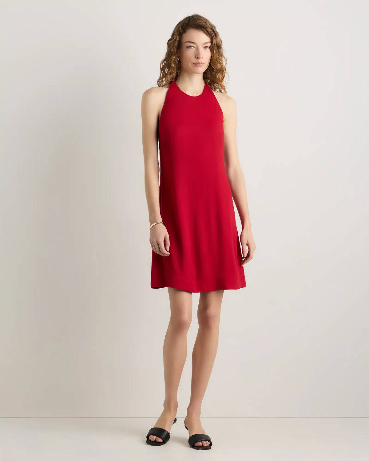 Lightweight Crepe Halter Mini Dress