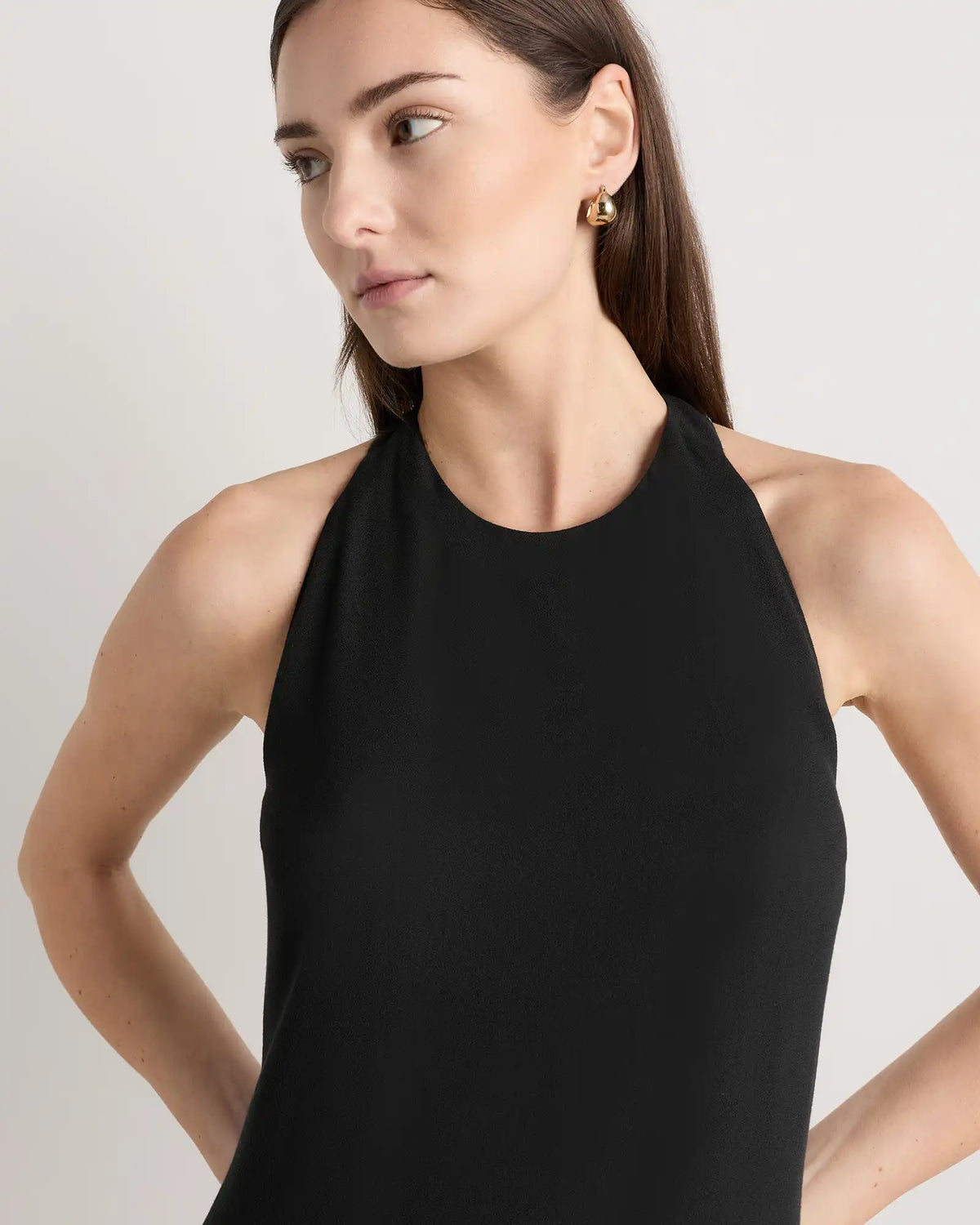 Lightweight Crepe Halter Mini Dress