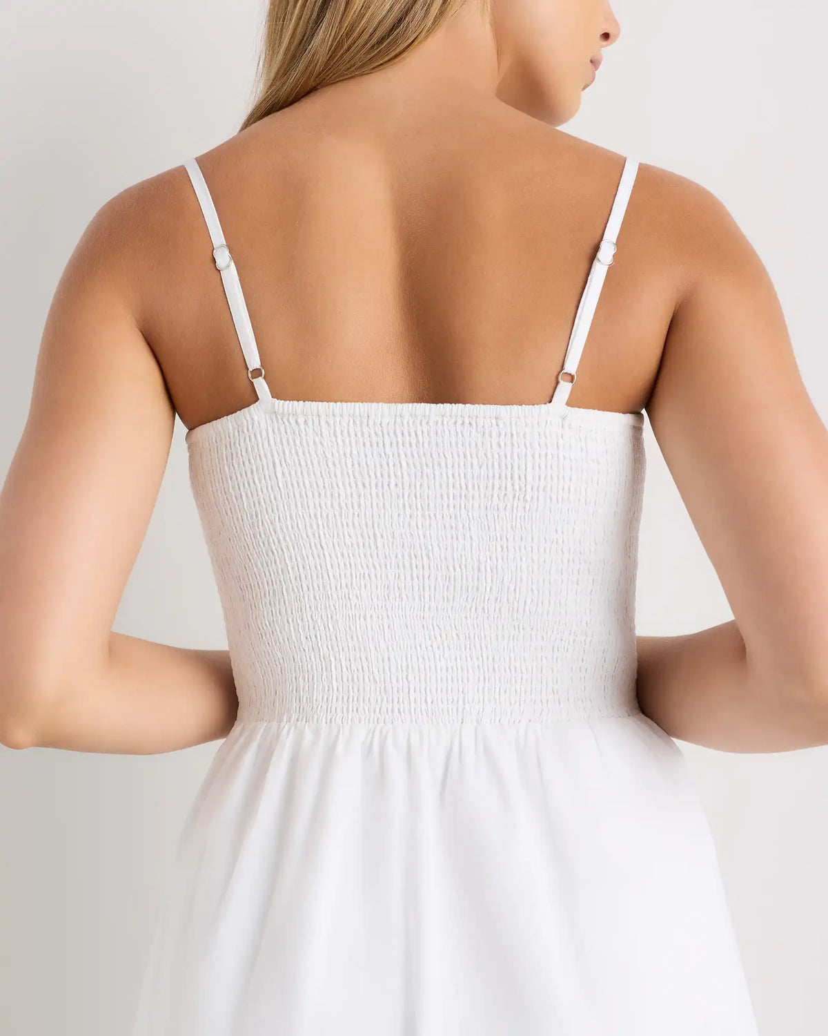 100% Organic Cotton Poplin Drop Waist Midi Dress