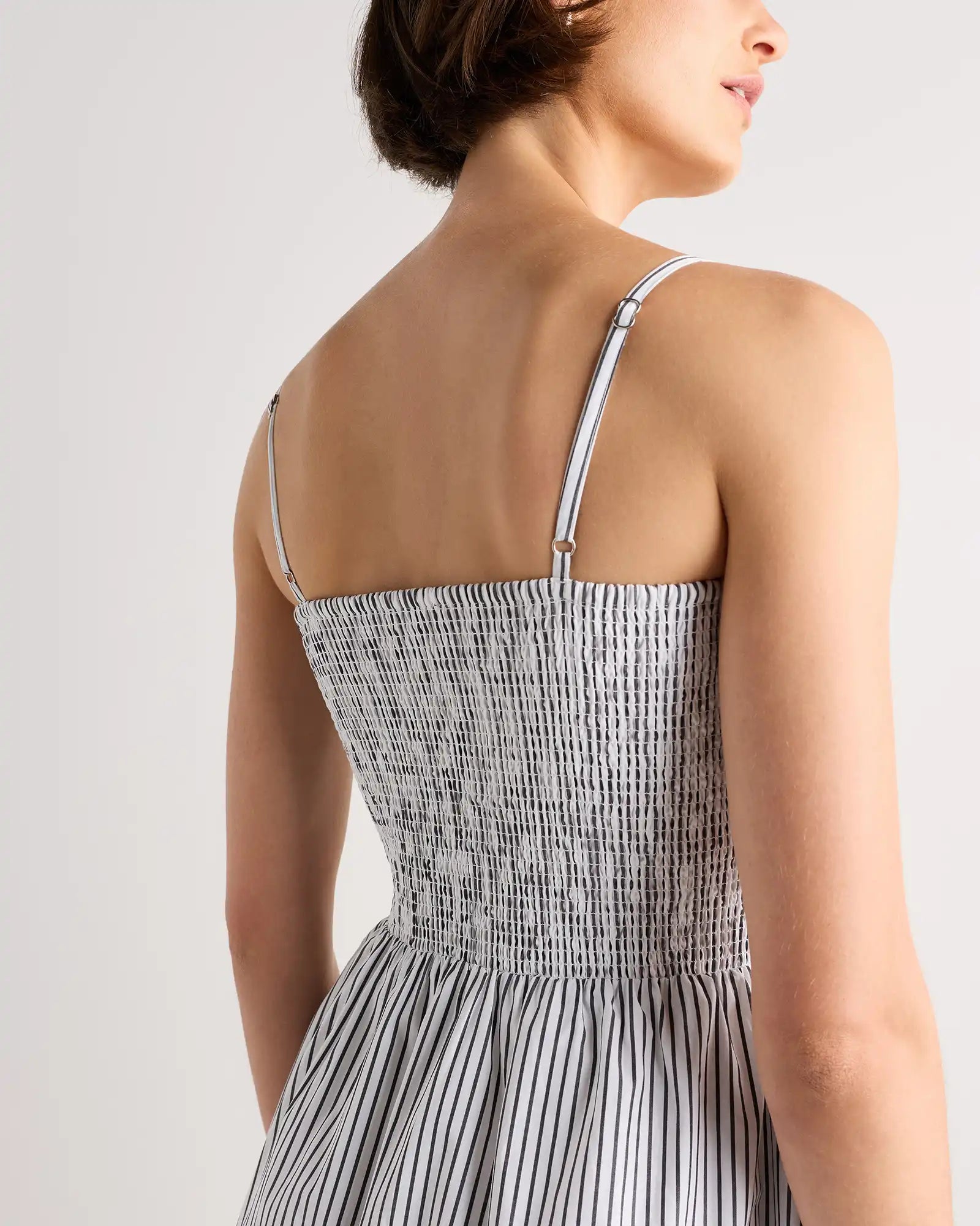 100% Organic Cotton Poplin Drop Waist Midi Dress