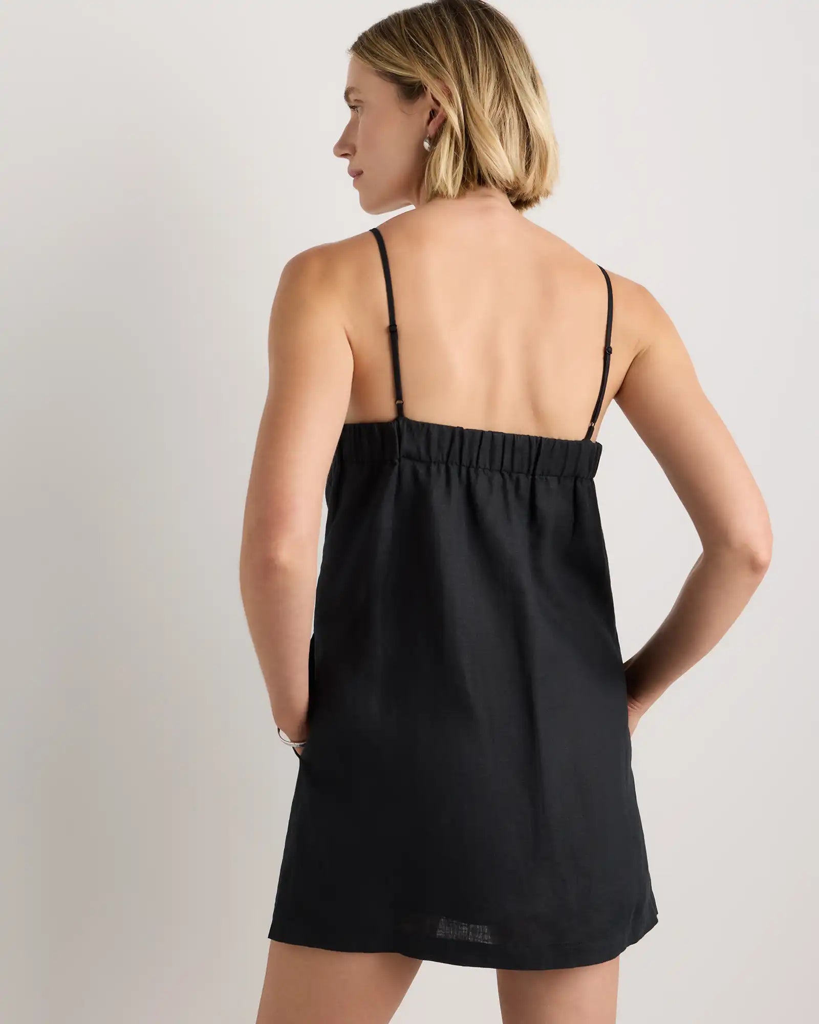 100% European Linen Mini Skort Dress