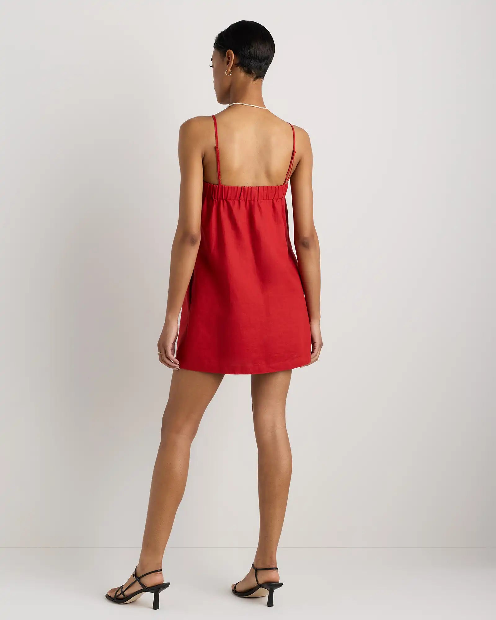 100% European Linen Mini Skort Dress