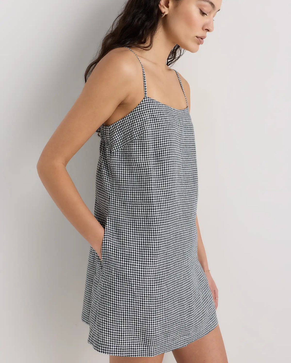 100% European Linen Mini Skort Dress