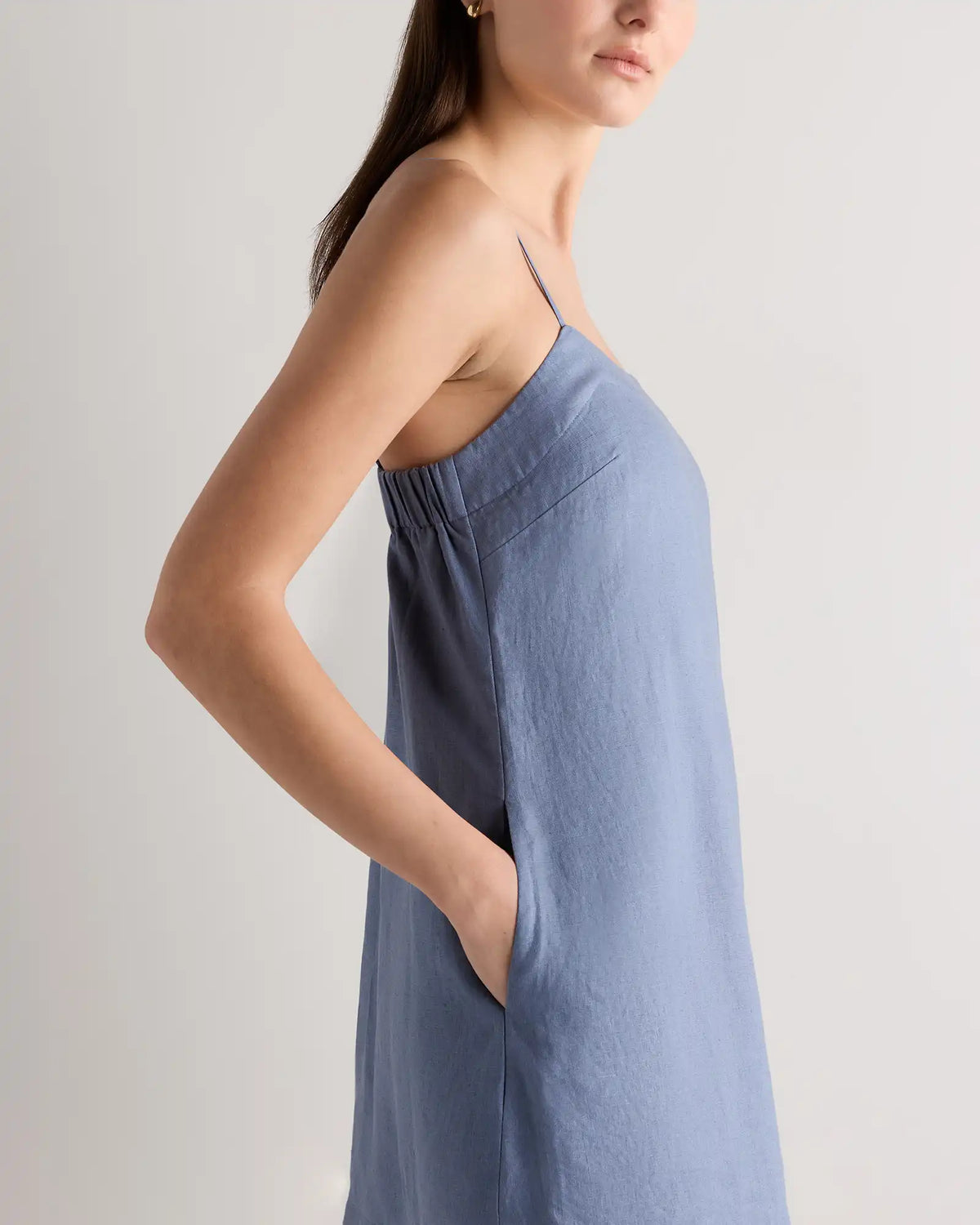 100% European Linen Mini Skort Dress