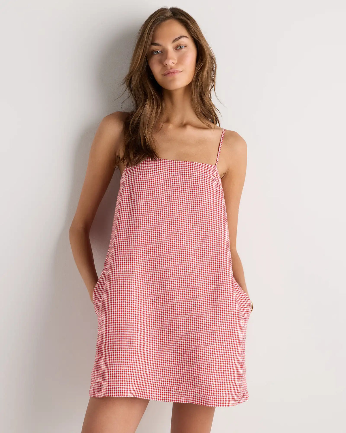 100% European Linen Mini Skort Dress