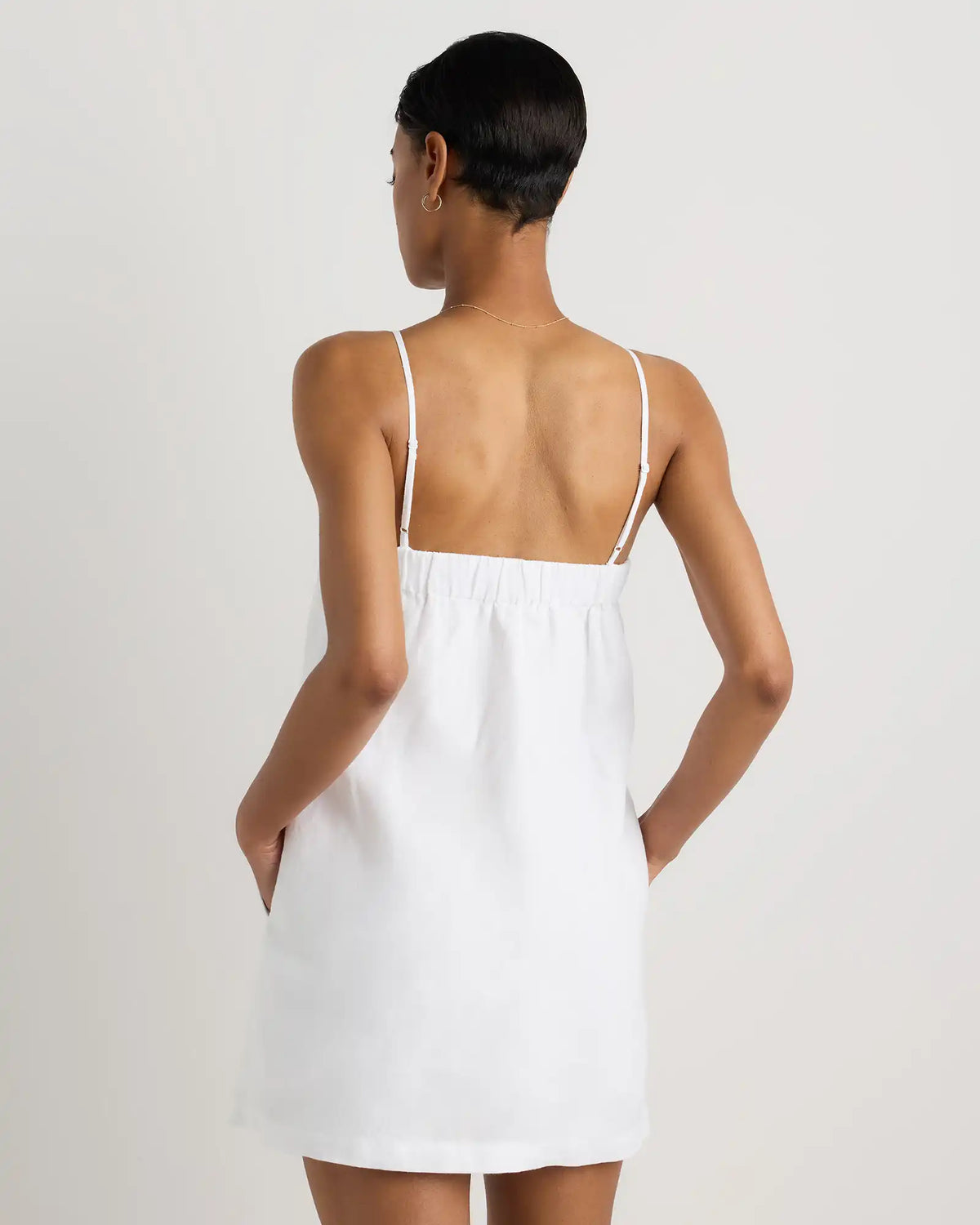 100% European Linen Mini Skort Dress