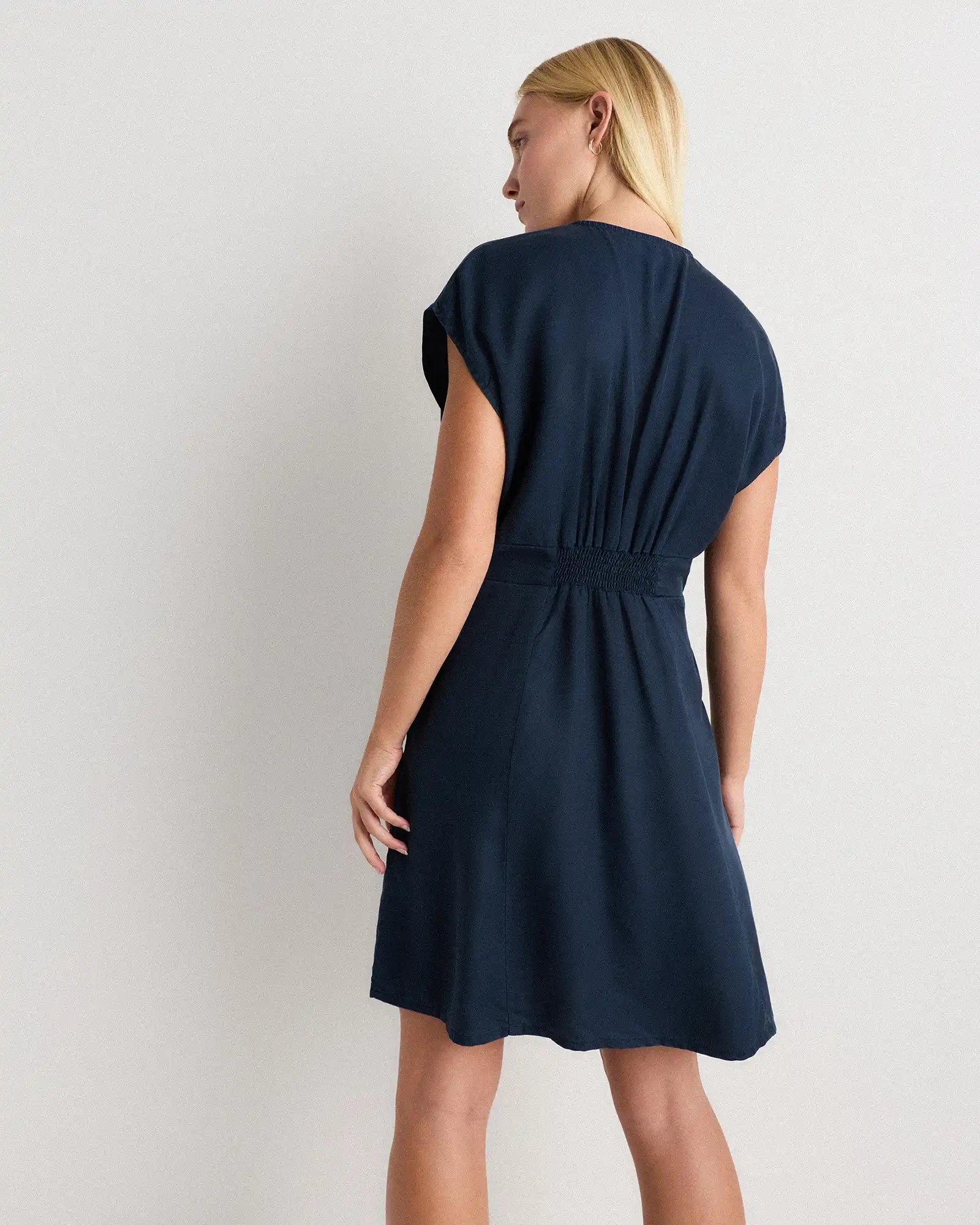 Vintage Wash Tencel Button Front Dress