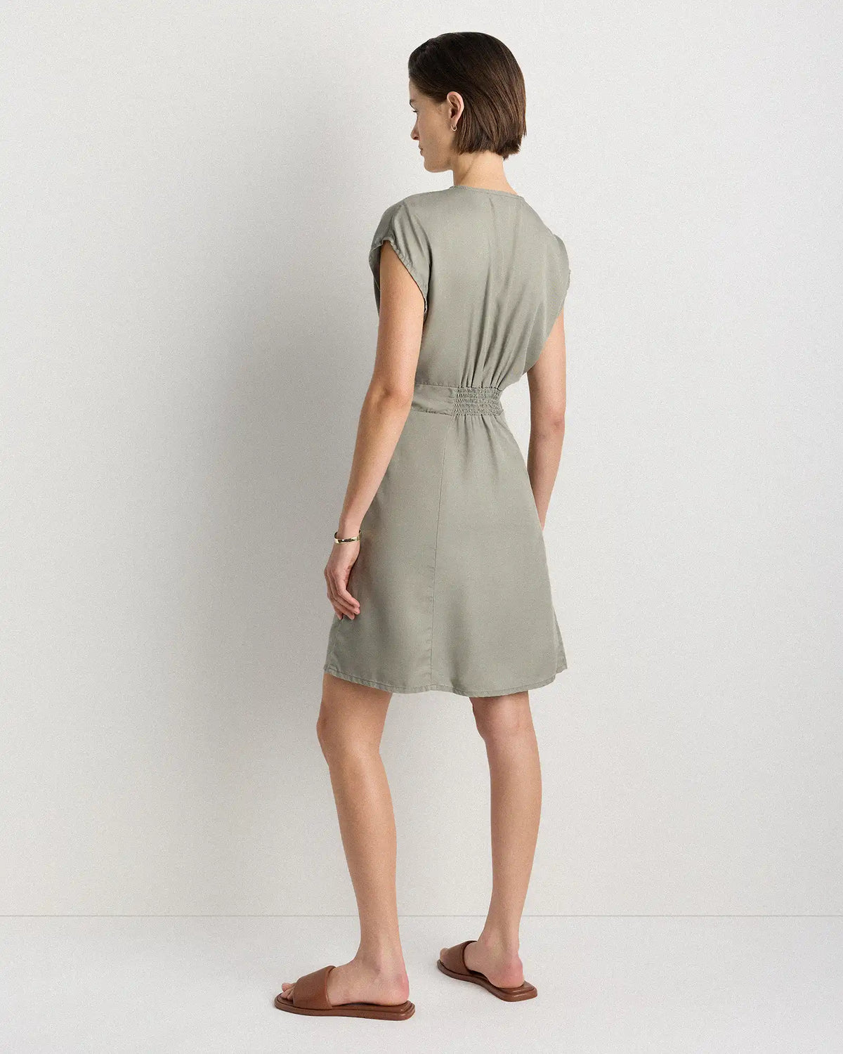 Vintage Wash Tencel Button Front Dress