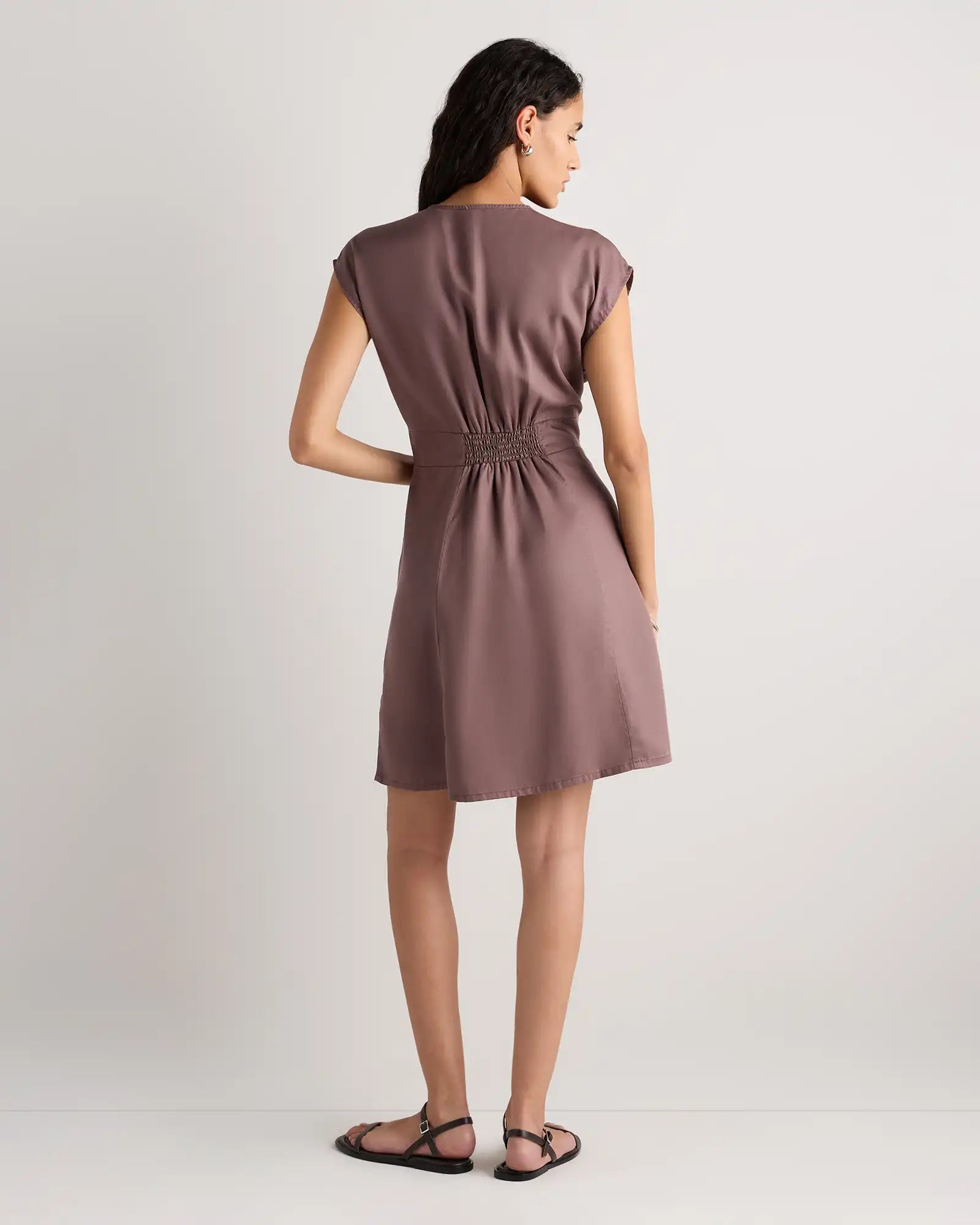Vintage Wash Tencel Button Front Dress