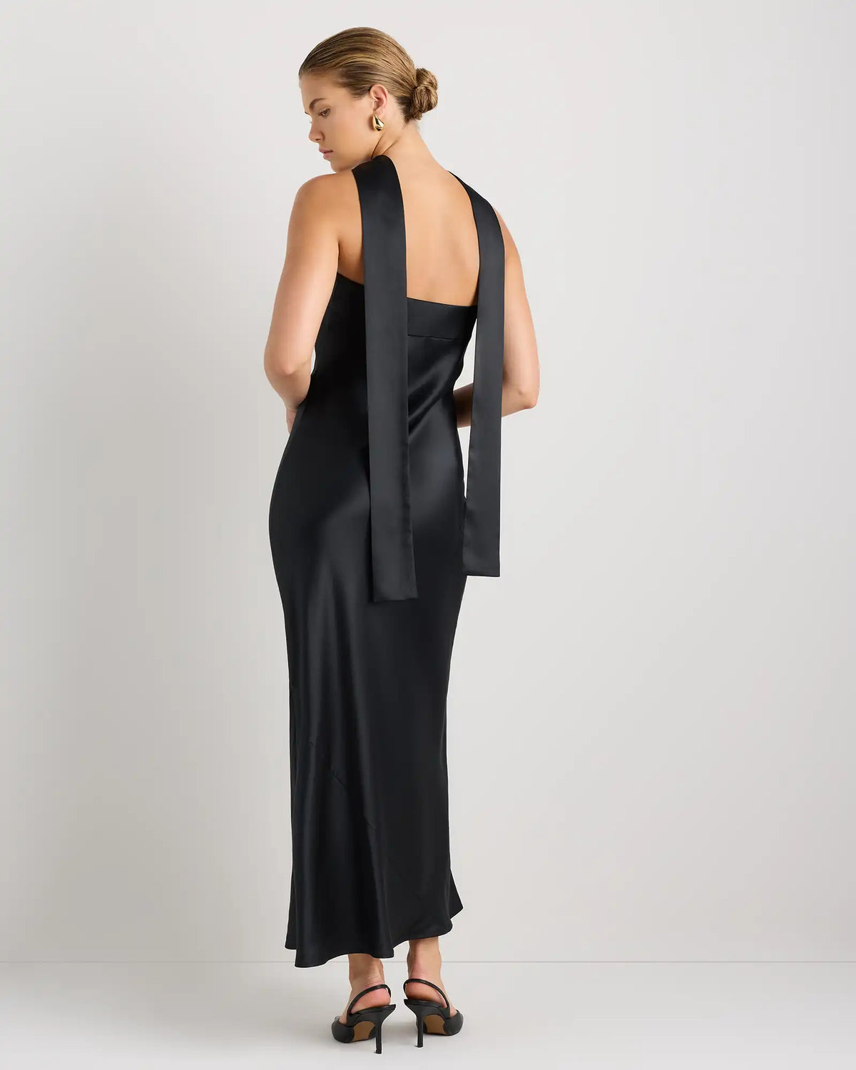 100% Washable Silk Strapless Scarf Maxi Dress