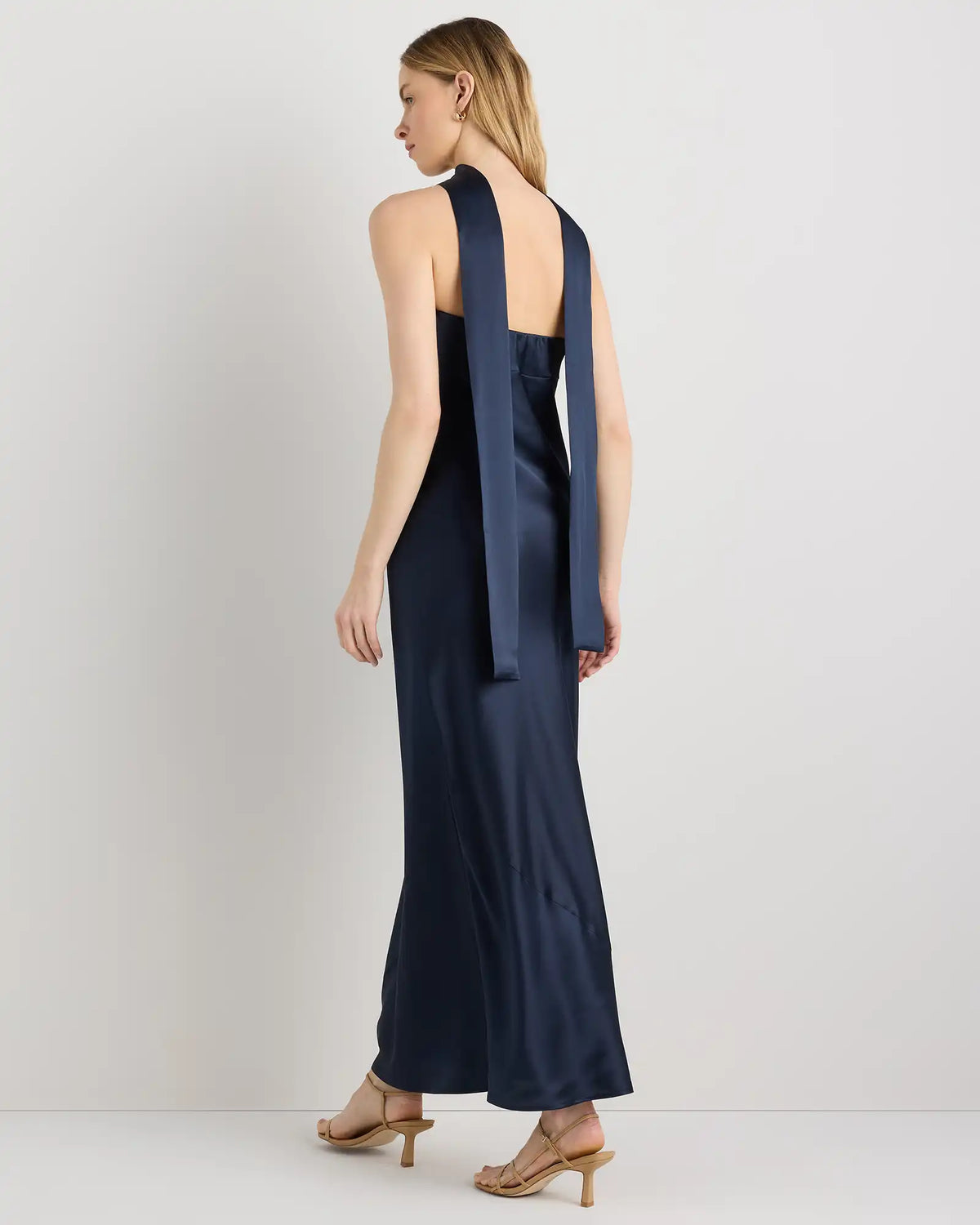 100% Washable Silk Strapless Scarf Maxi Dress