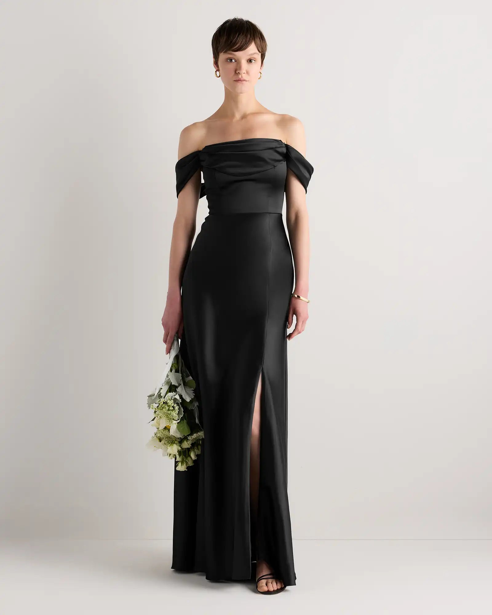 Aurora Stretch Satin Convertible Dress