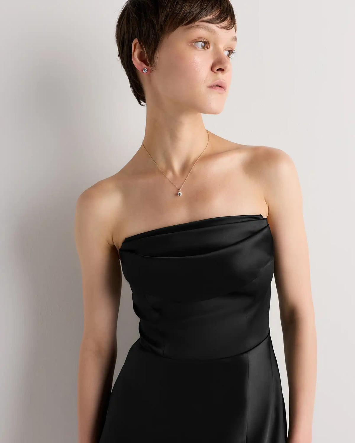 Aurora Stretch Satin Convertible Dress