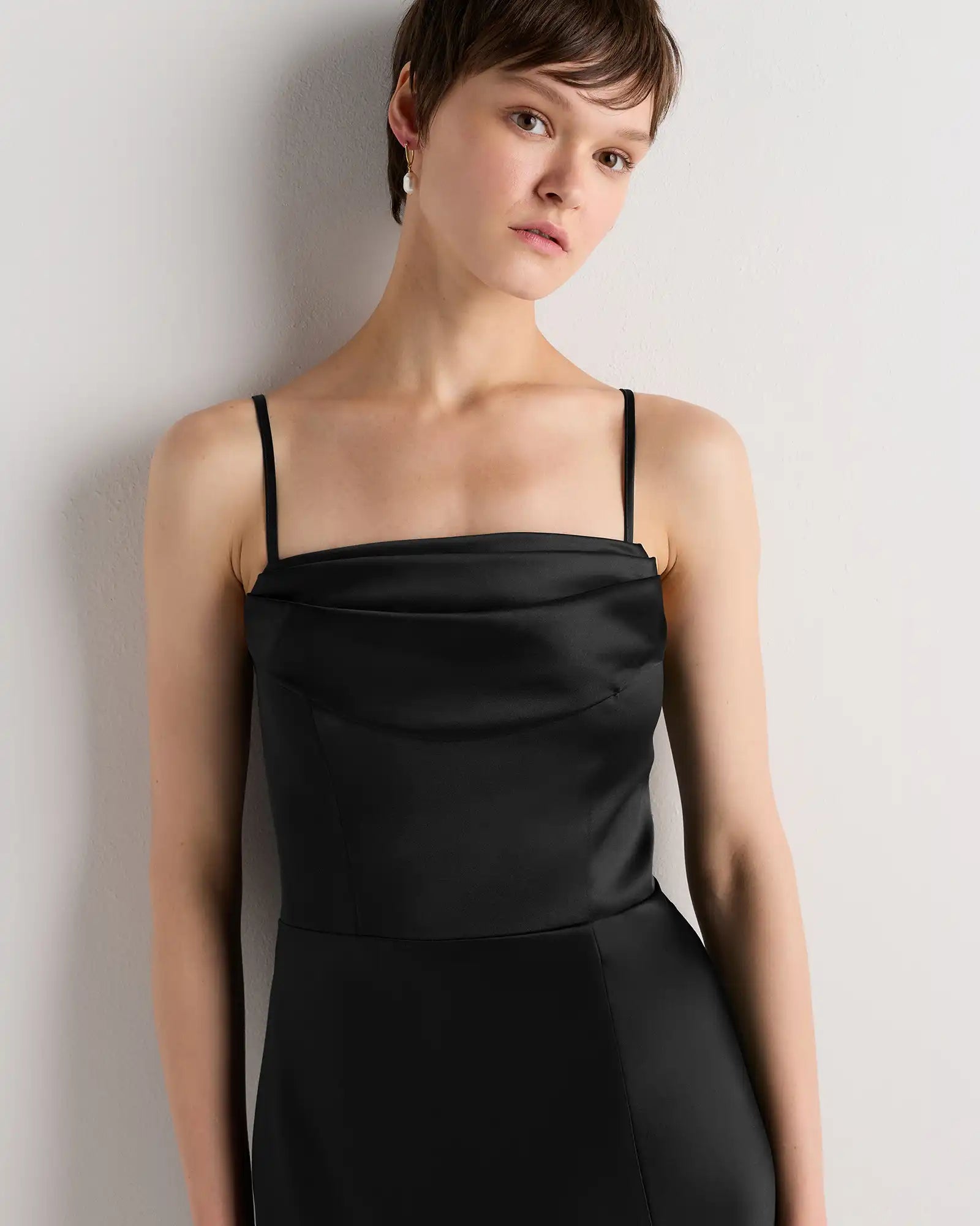 Aurora Stretch Satin Convertible Dress