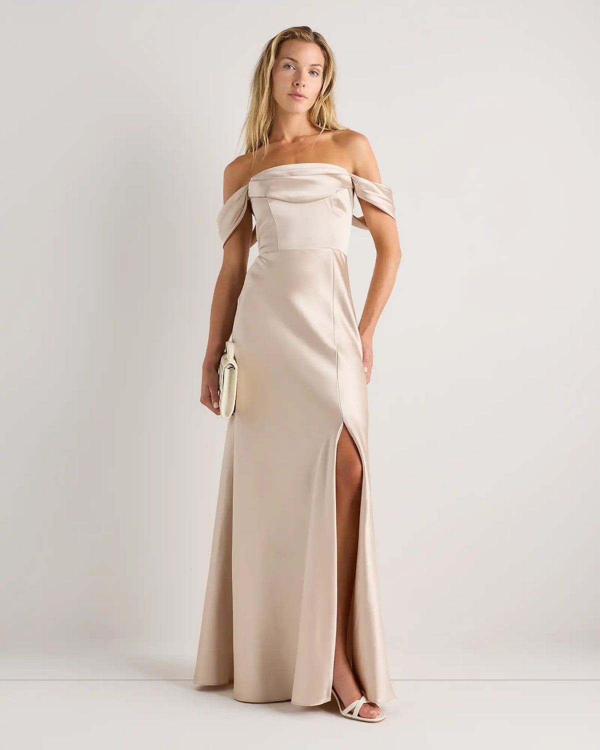 Aurora Stretch Satin Convertible Dress