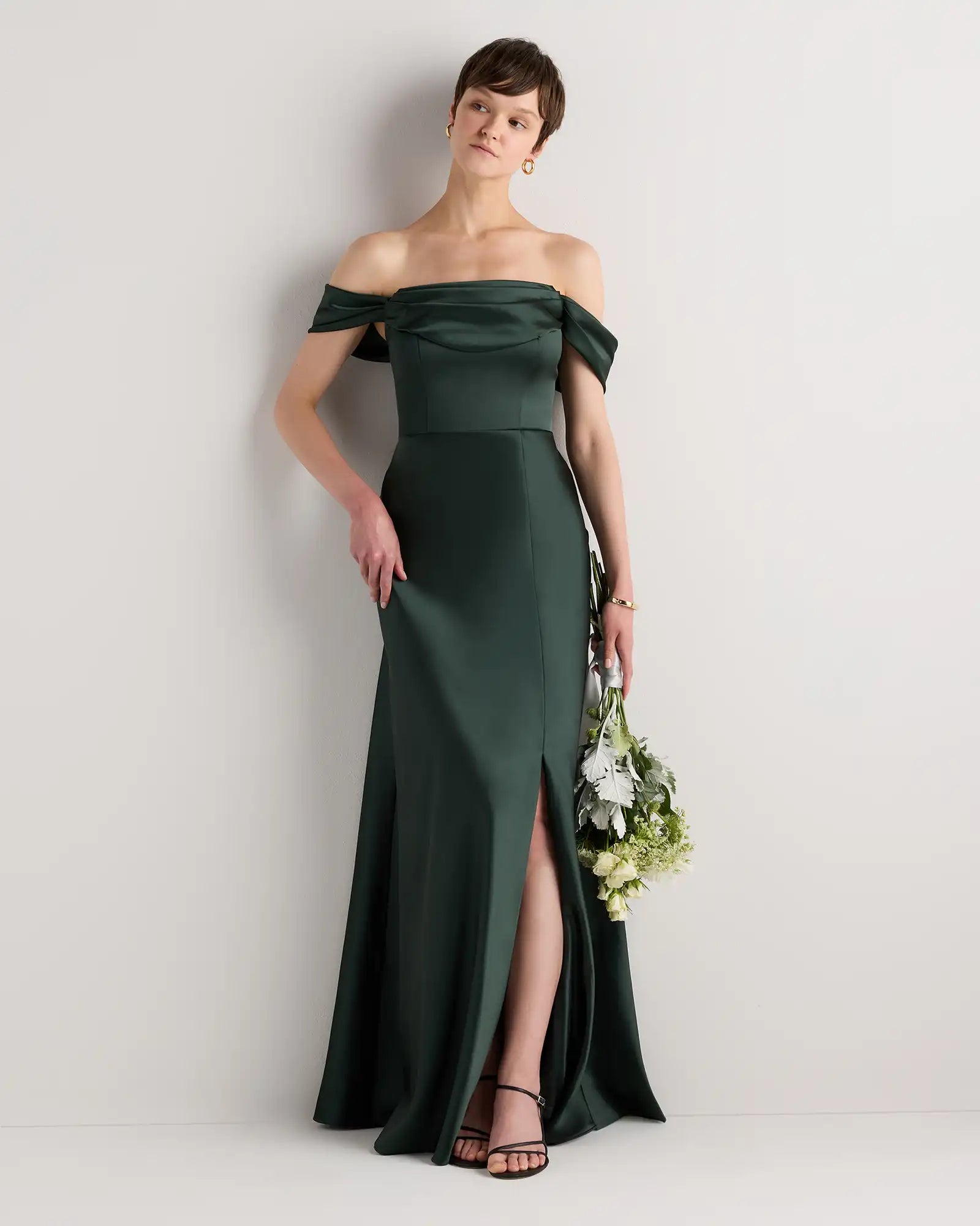 Aurora Stretch Satin Convertible Dress