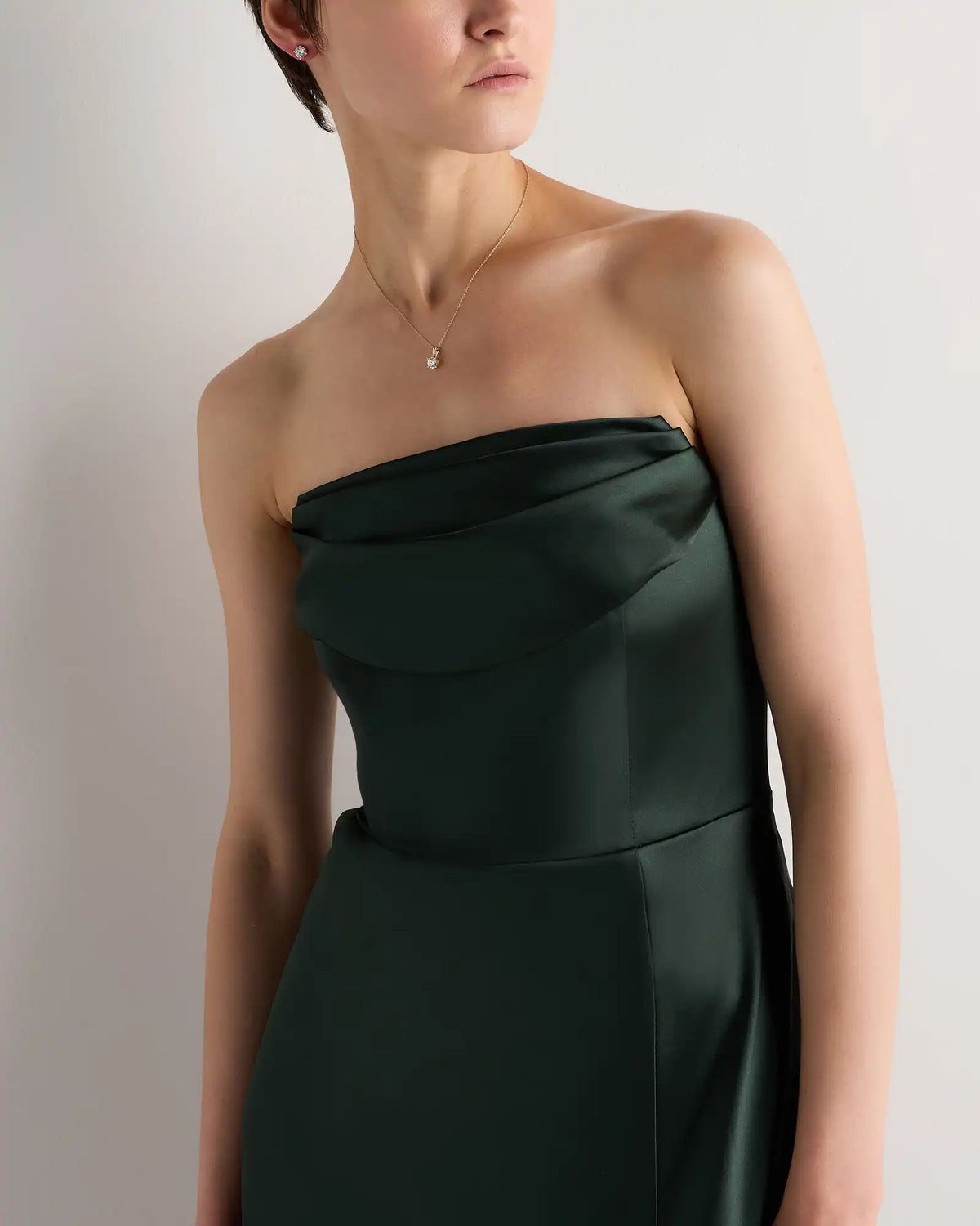 Aurora Stretch Satin Convertible Dress