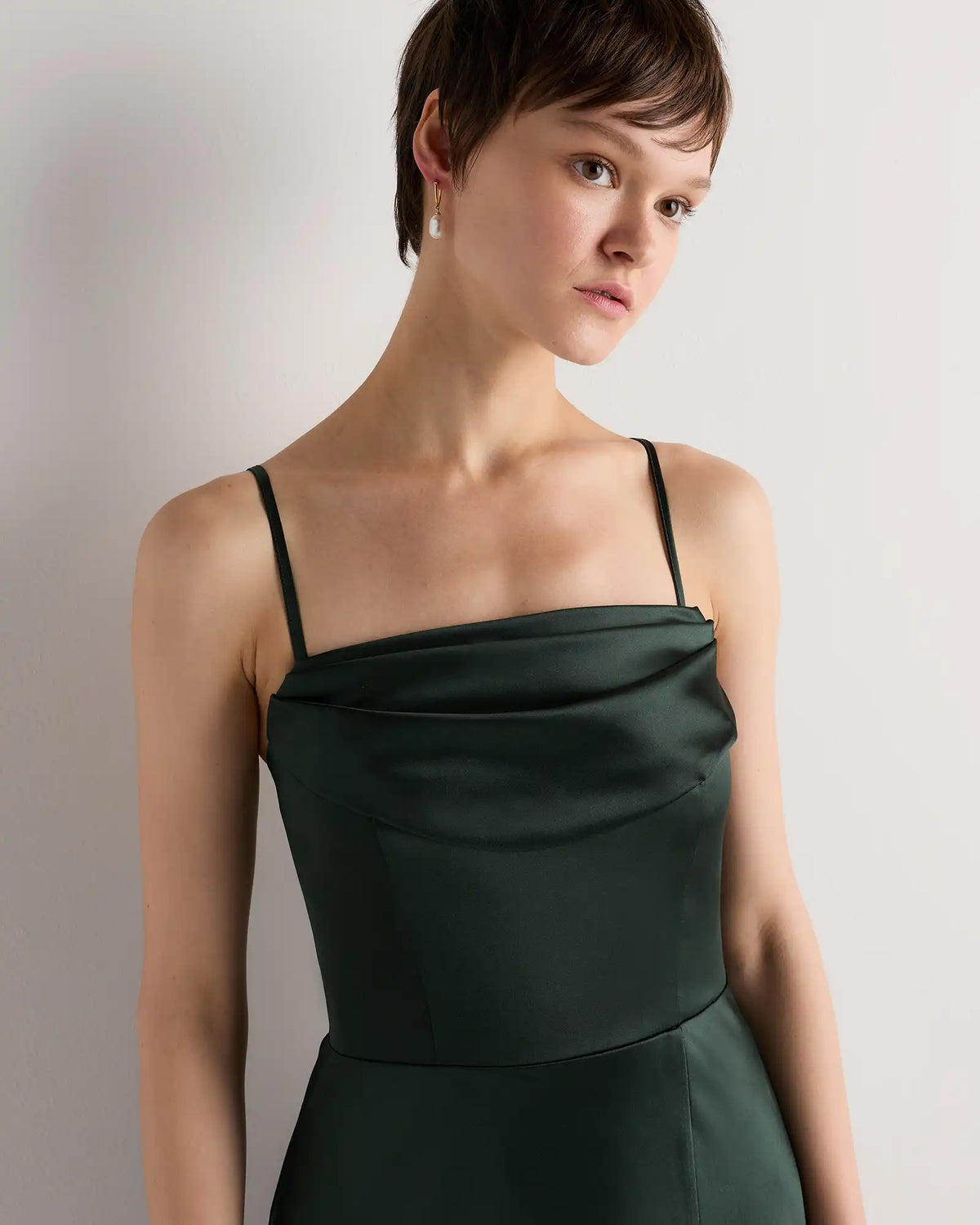 Aurora Stretch Satin Convertible Dress