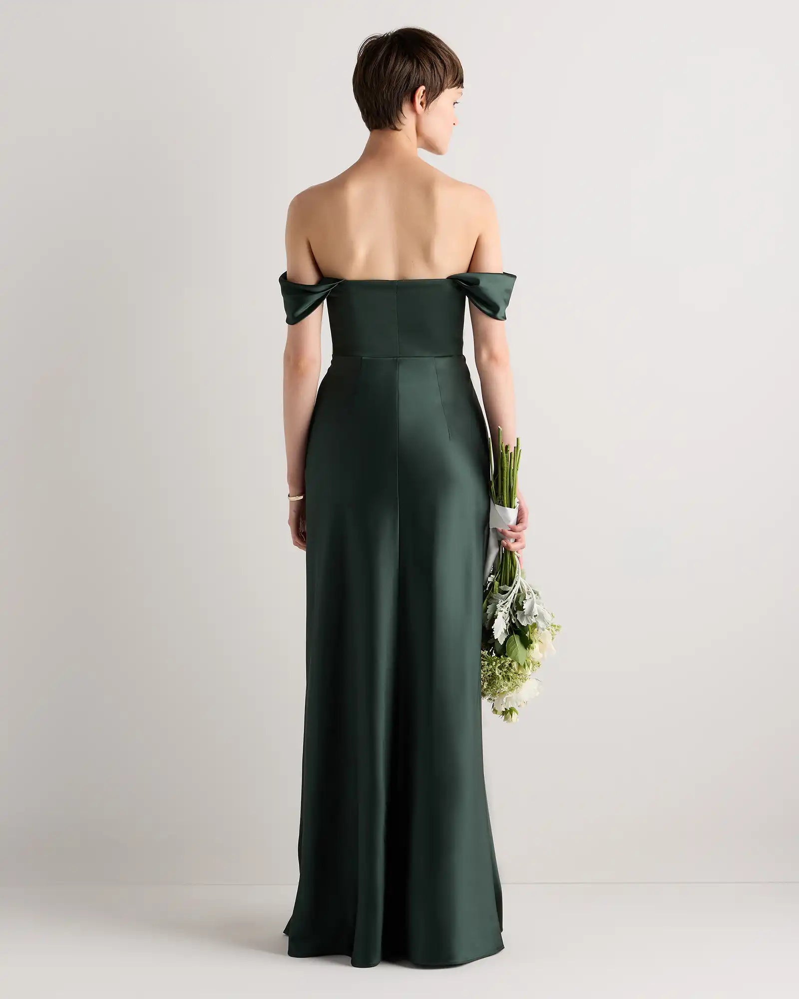 Aurora Stretch Satin Convertible Dress