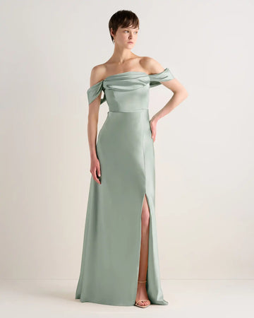 Aurora Stretch Satin Convertible Dress