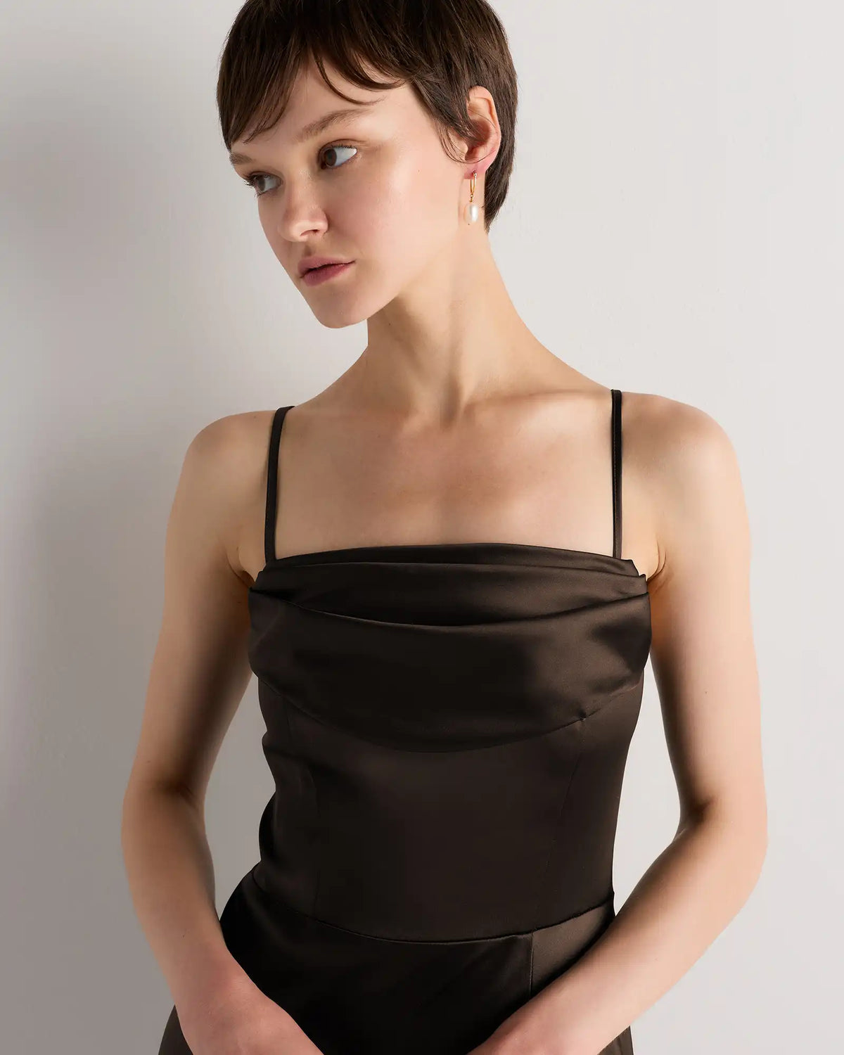 Aurora Stretch Satin Convertible Dress