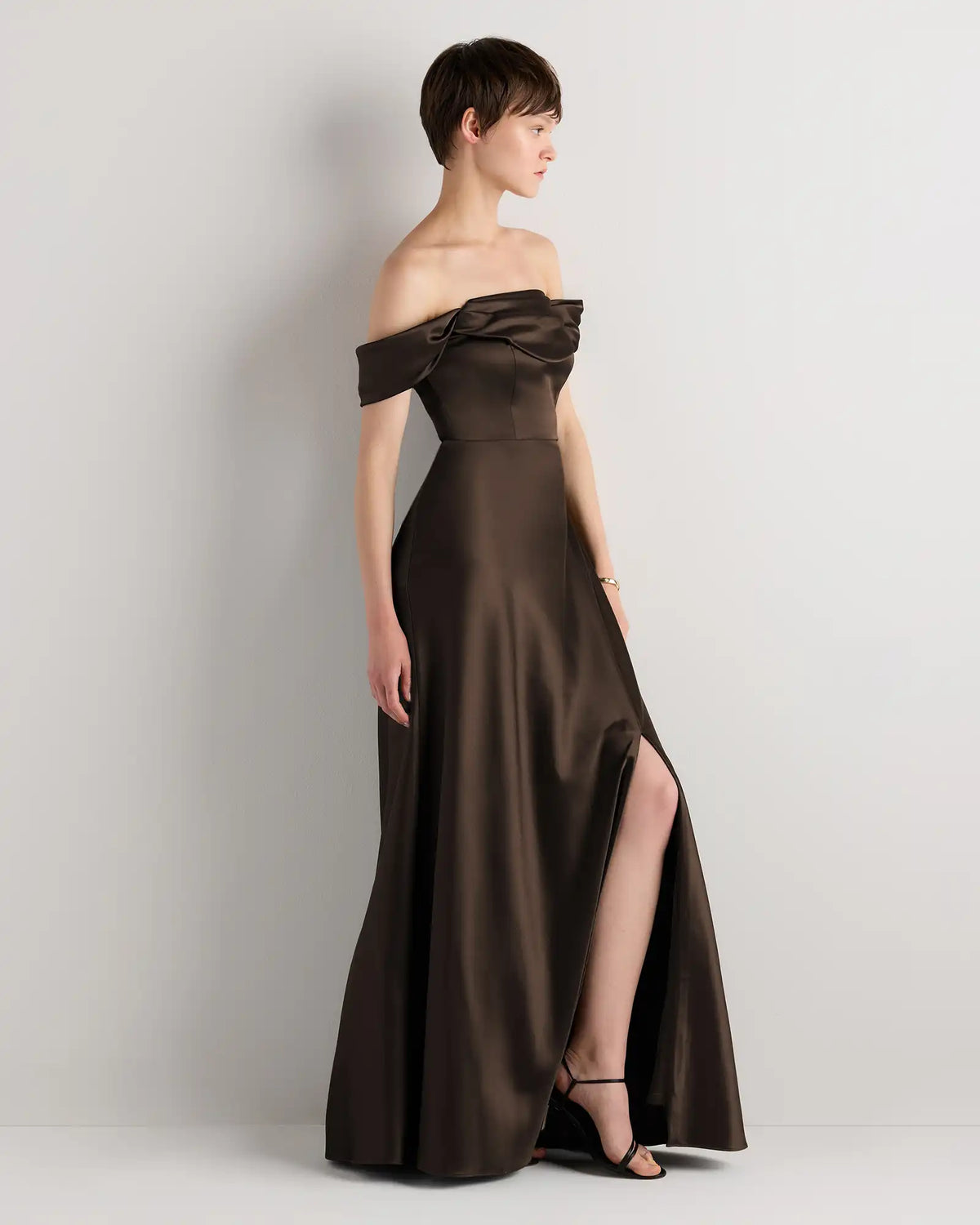 Aurora Stretch Satin Convertible Dress
